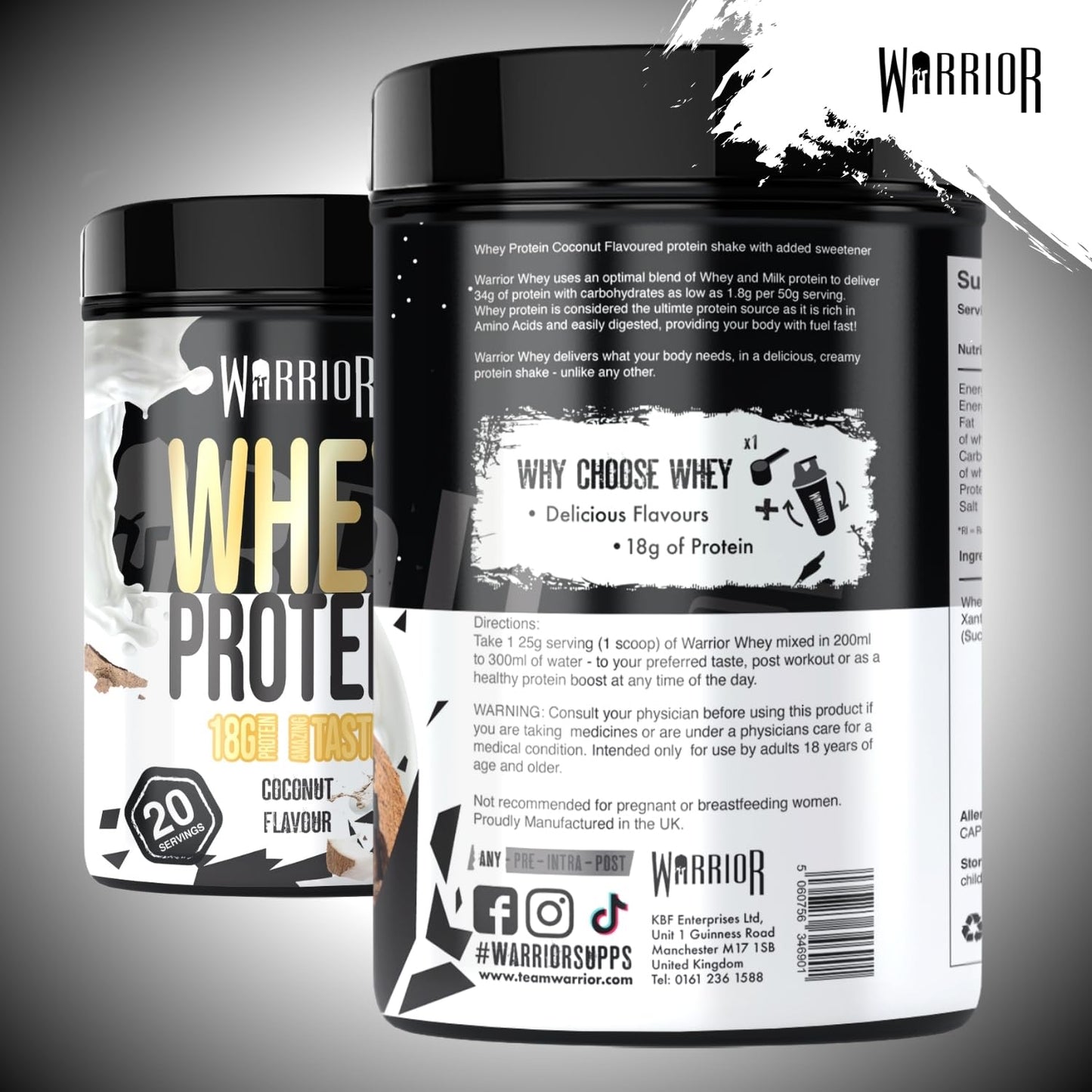 Warrior Whey Protein Powder 500g