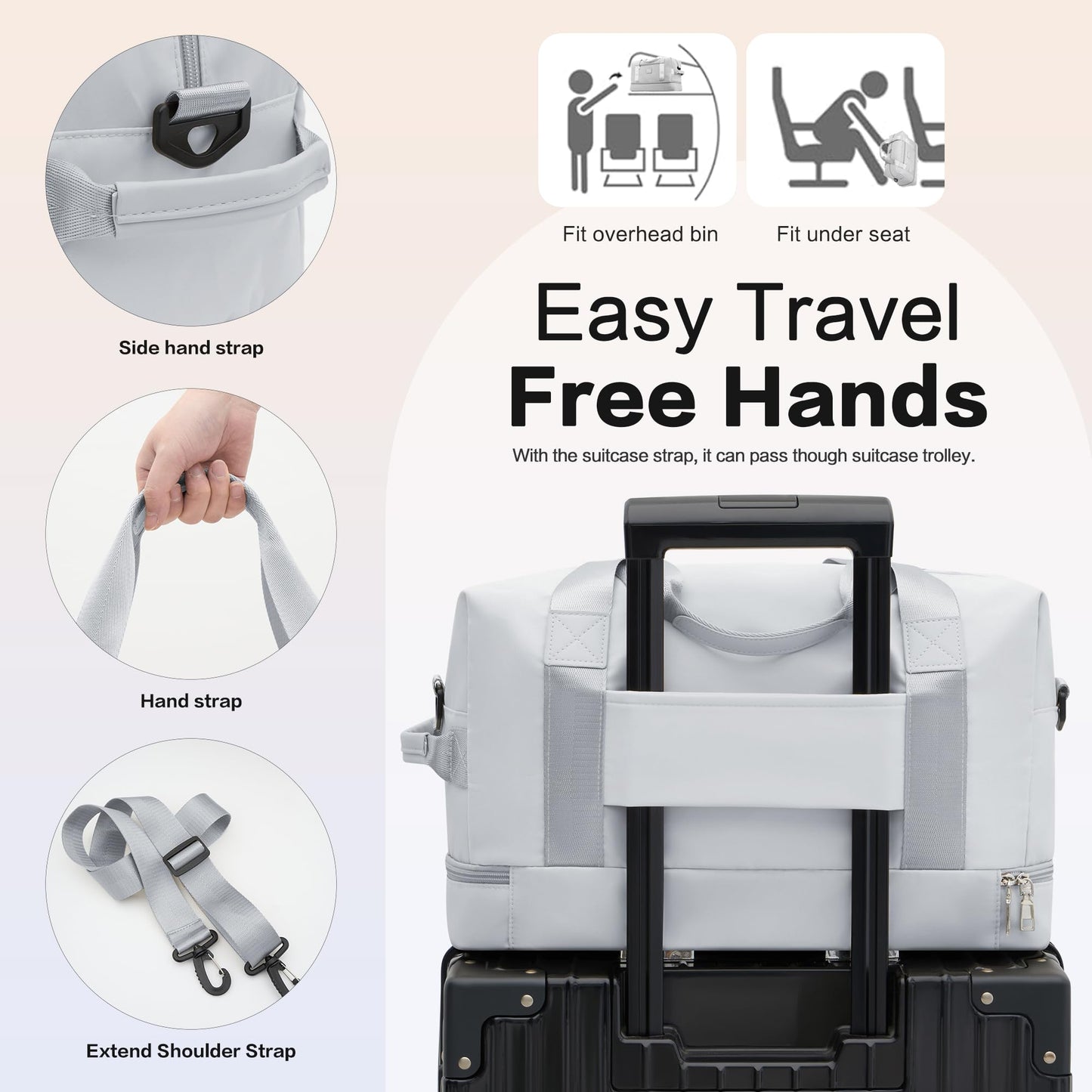 for Ryanair Cabin Bags 40x20x25 Underseat Cabin Bag
