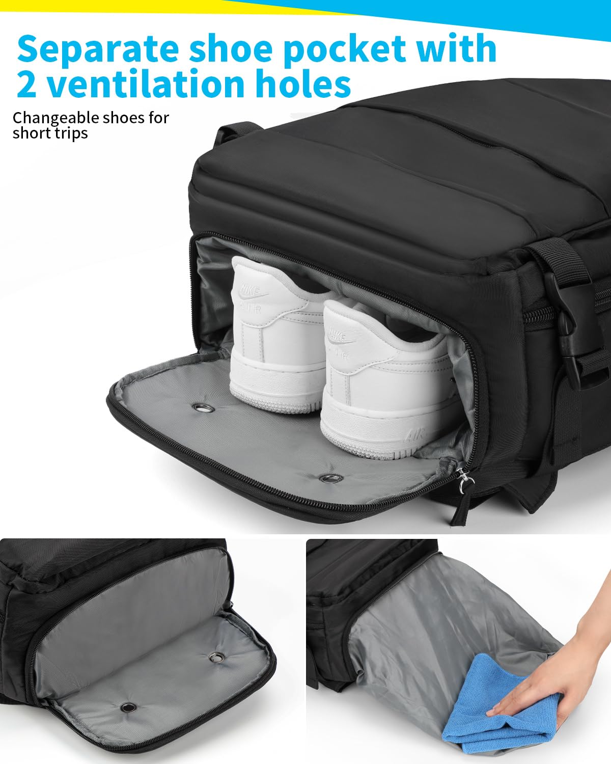 Cabin Bags for Ryanair 40x20x25 Underseat Travel Bag