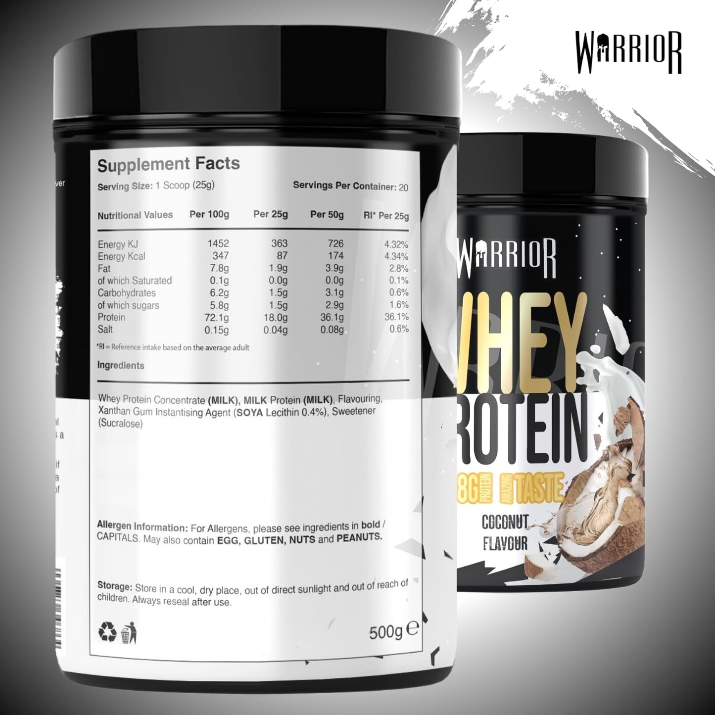 Warrior Whey Protein Powder 500g
