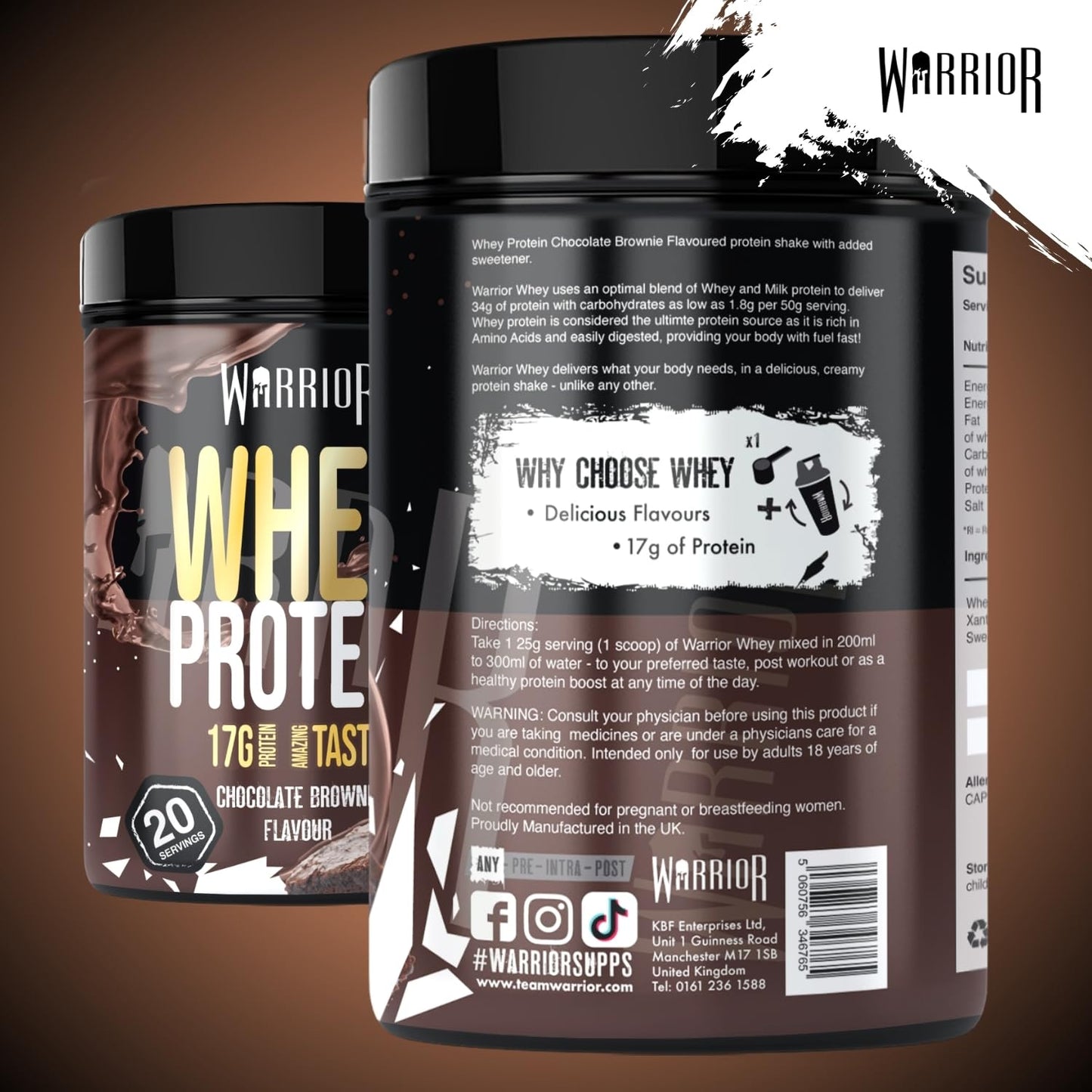 Warrior Whey Protein Powder 500g