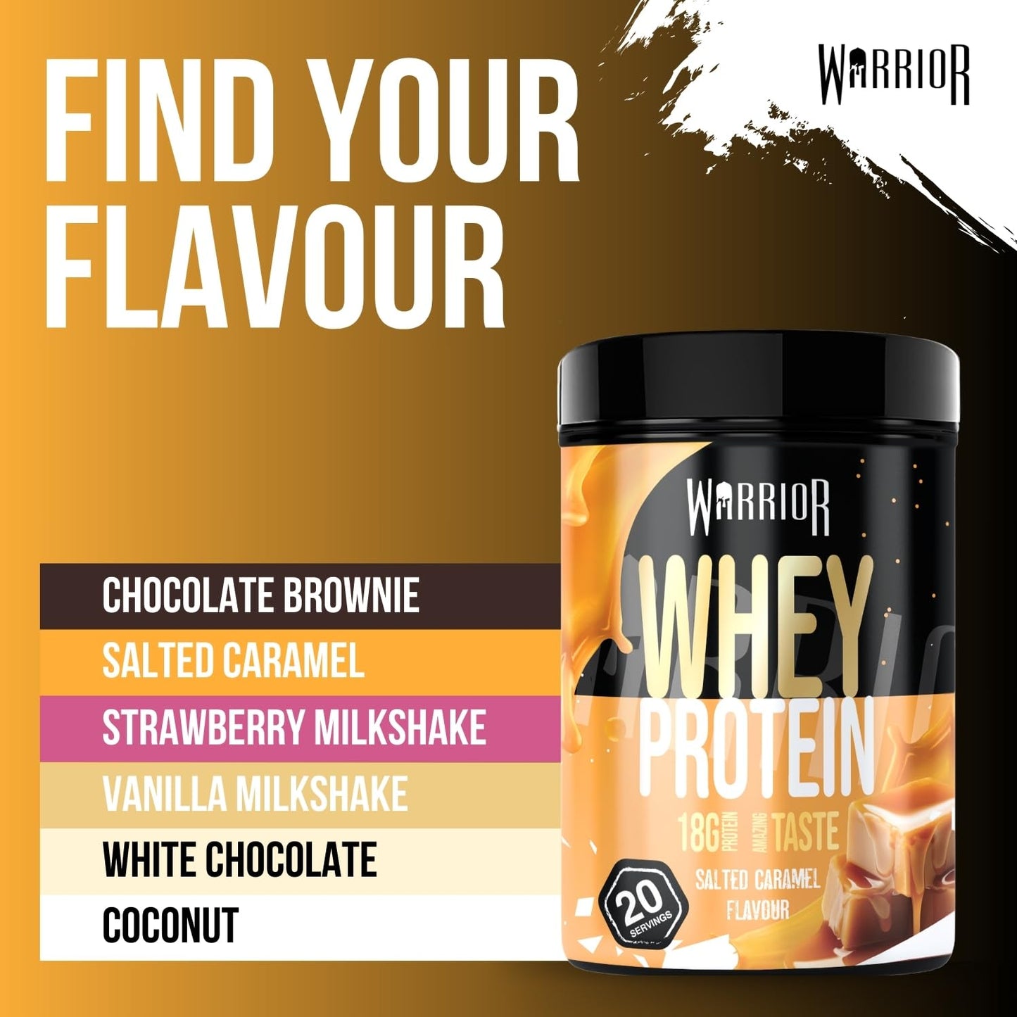 Warrior Whey Protein Powder 500g