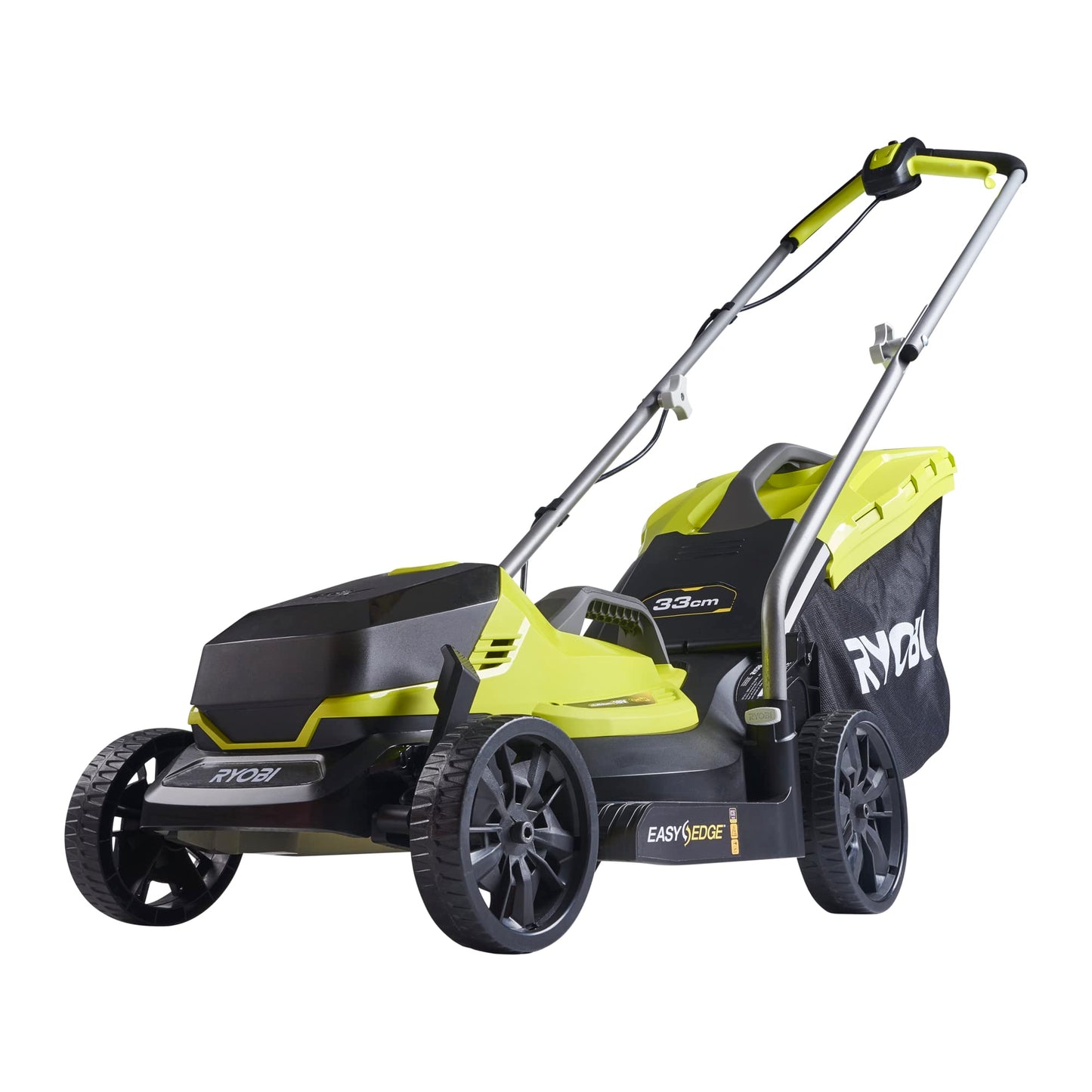 Ryobi 18V ONE+ Cordless Lawnmower and Grass Trimmer Kit (1 x 4.0Ah), Green