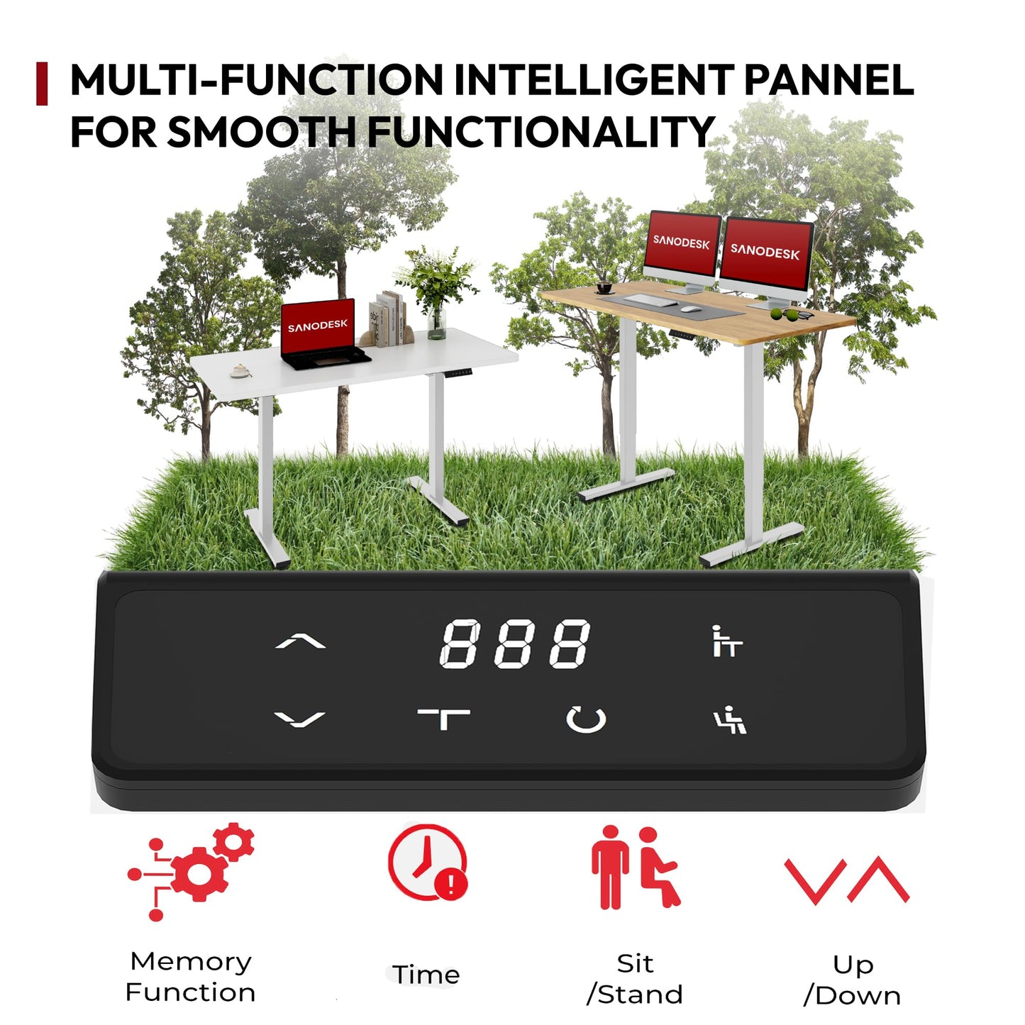 SANODESK QS+110 * 60 Electric Standing Desk