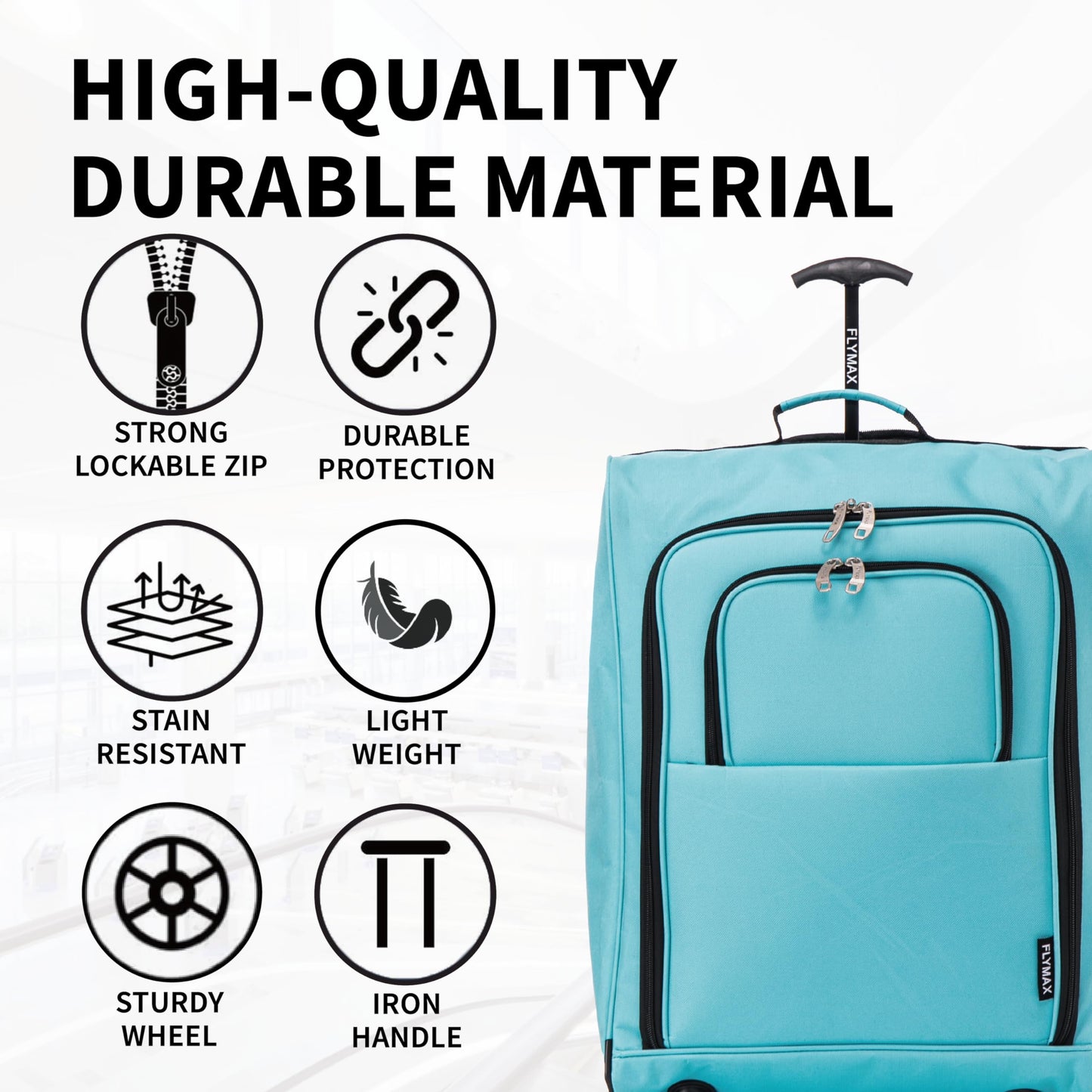 56x45x25 Easyjet Cabin Bag Hand Luggage Approved Cabin Case