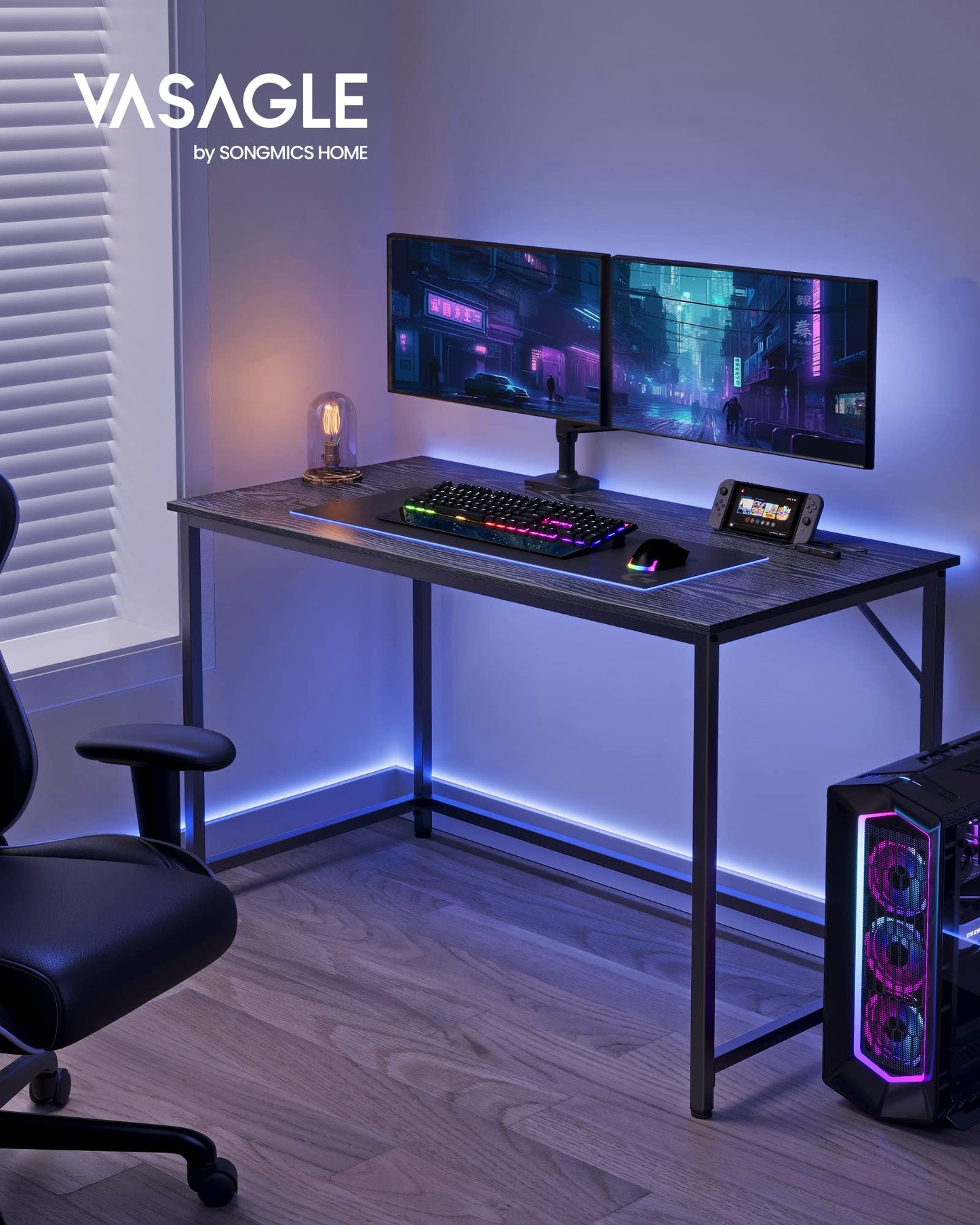 VASAGLE Computer Desk, Writing Desk, Small Office Table