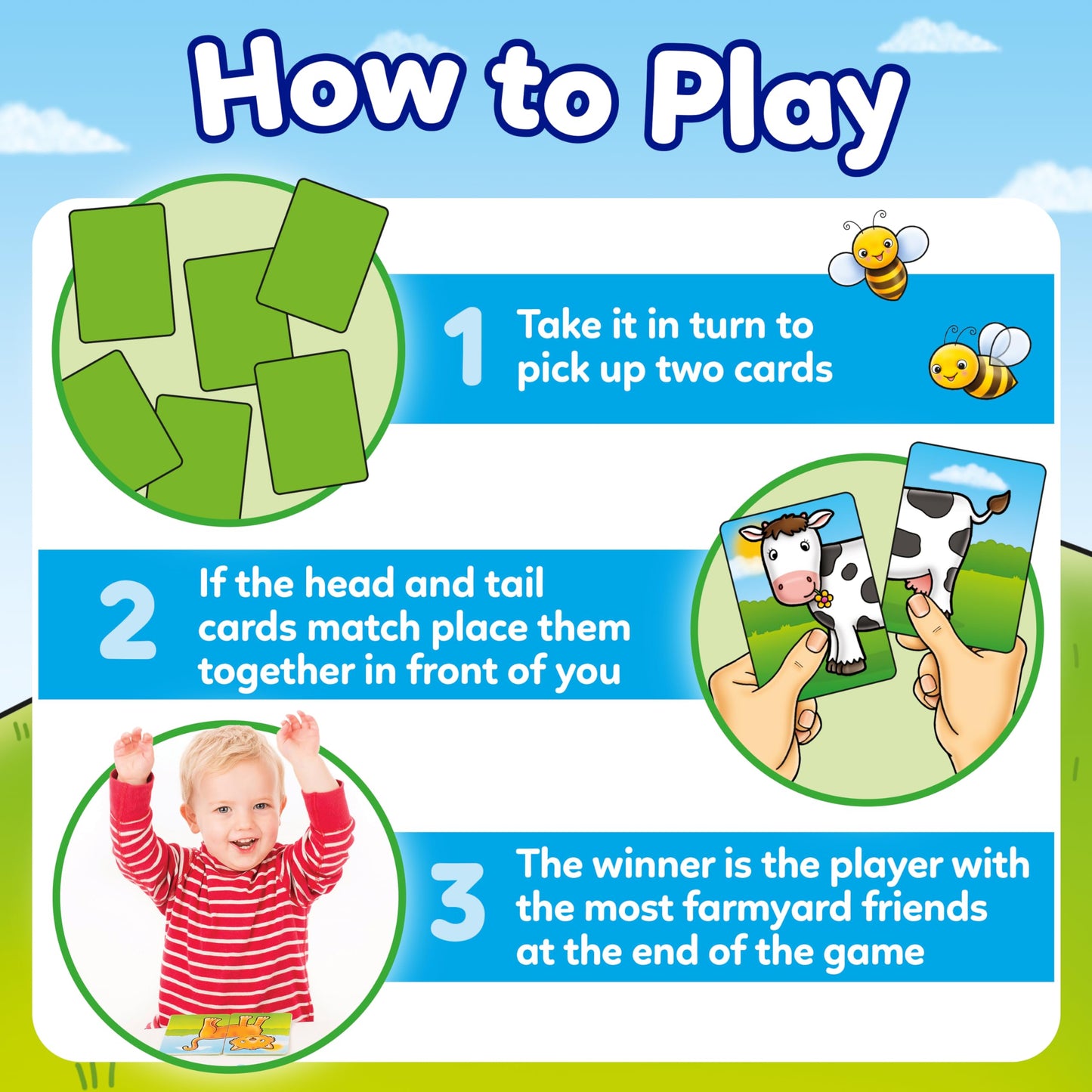 Orchard Toys Farmyard Heads and Tails Game