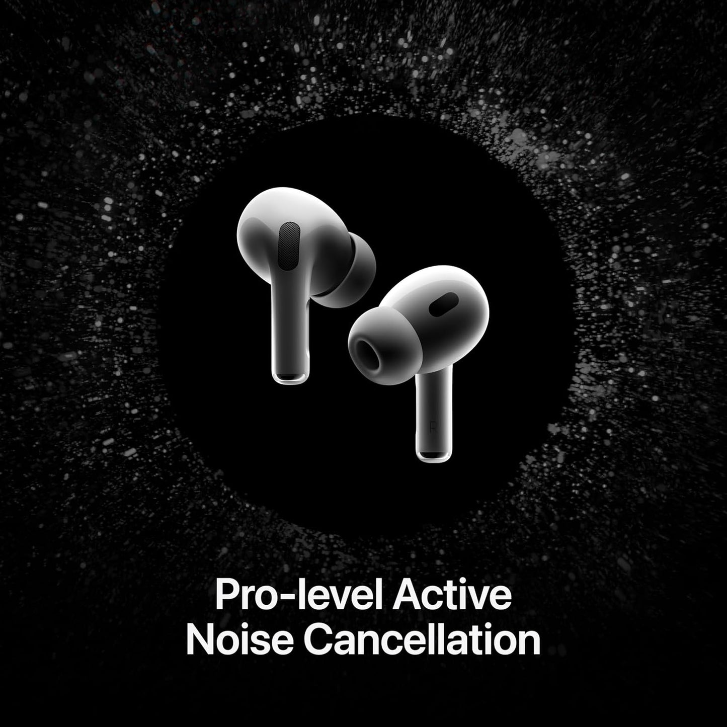 Apple AirPods Pro 2 Wireless Earbuds, Bluetooth Headphones, Active Noise Cancellation, Hearing Aid Feature, Transparency, Personalised Spatial Audio, High Fidelity Sound, H2 Chip, USB C Charging