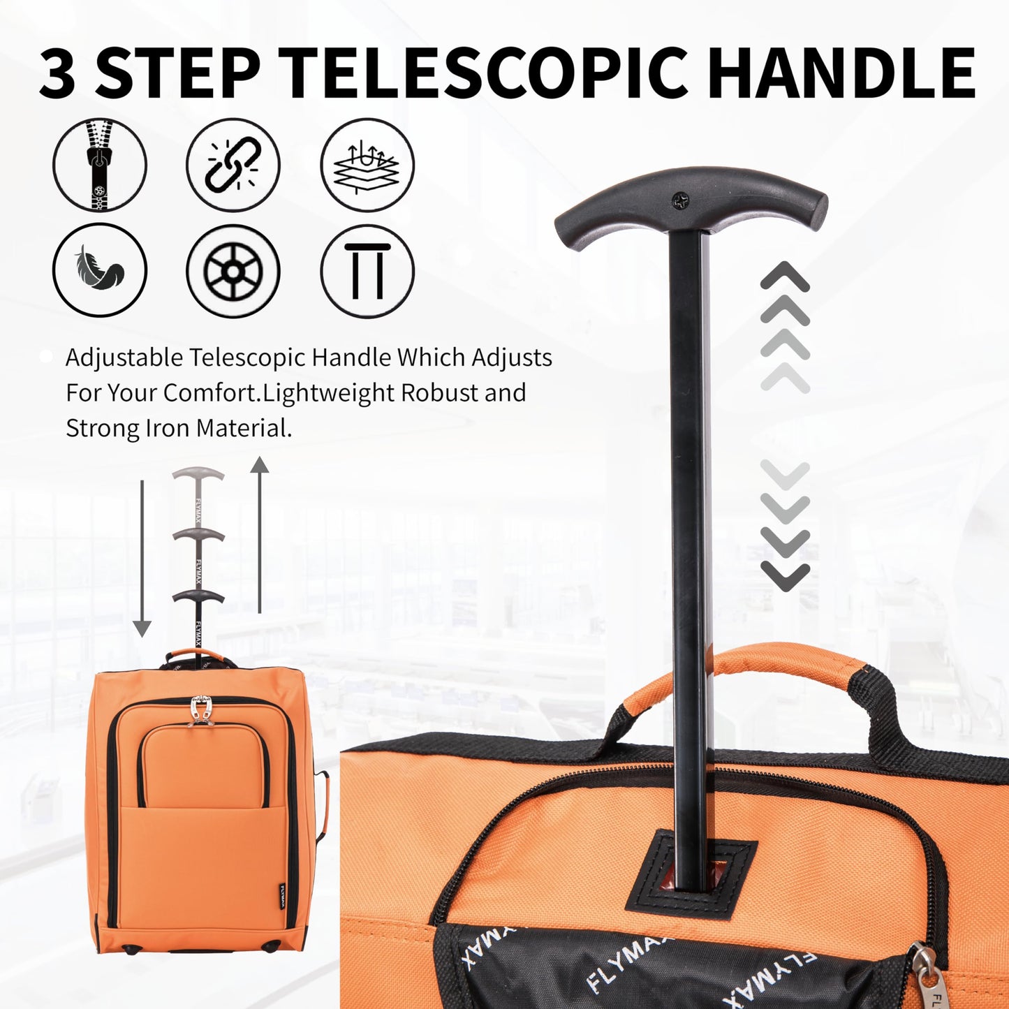 56x45x25 Easyjet Cabin Bag Hand Luggage Approved Cabin Case