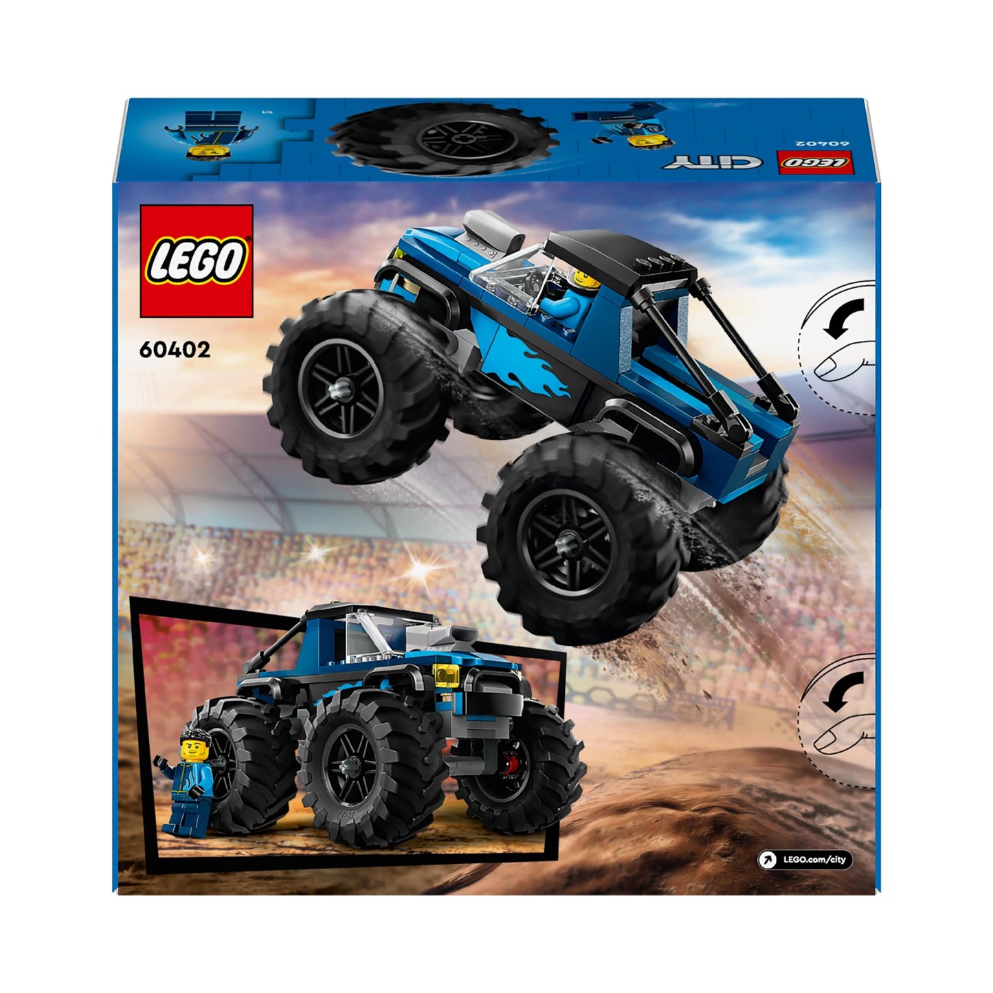 LEGO City Blue Monster Truck Toy for 5 Plus Year Old Boys & Girls