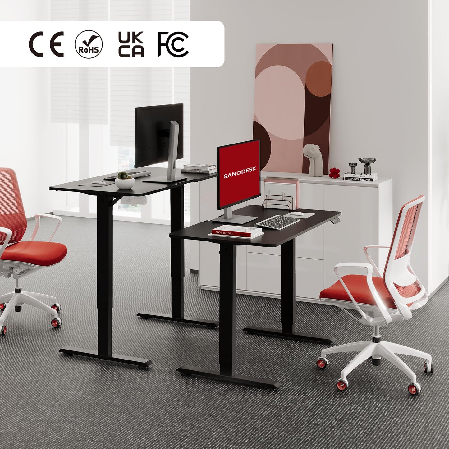 SANODESK QS+110 * 60 Electric Standing Desk