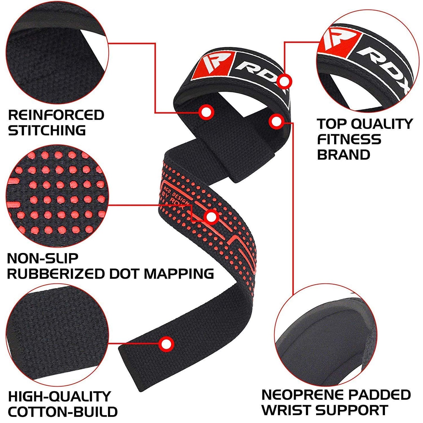 RDX Weight Lifting Straps Deadlifting Powerlifting
