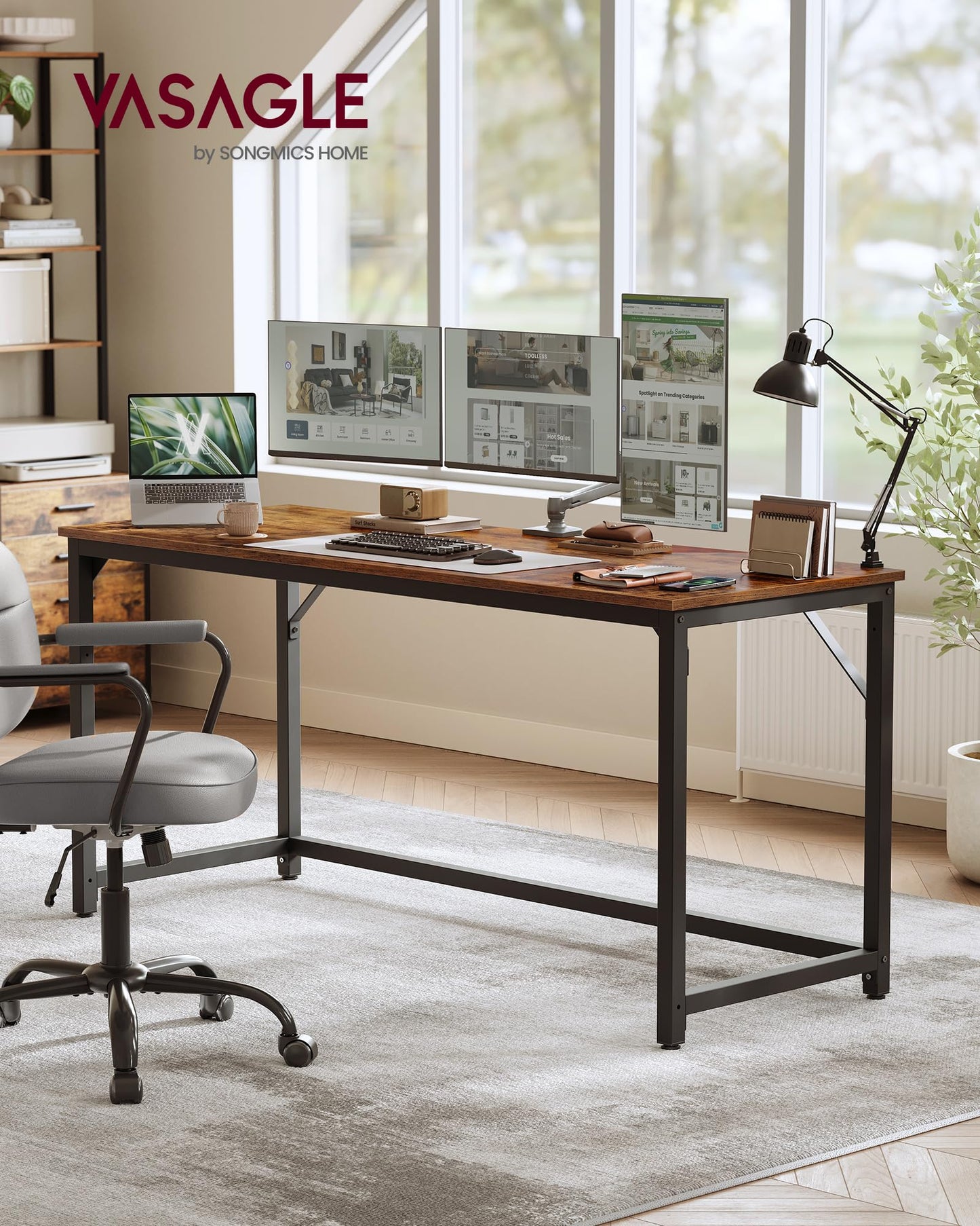 VASAGLE Computer Desk, Writing Desk, Small Office Table