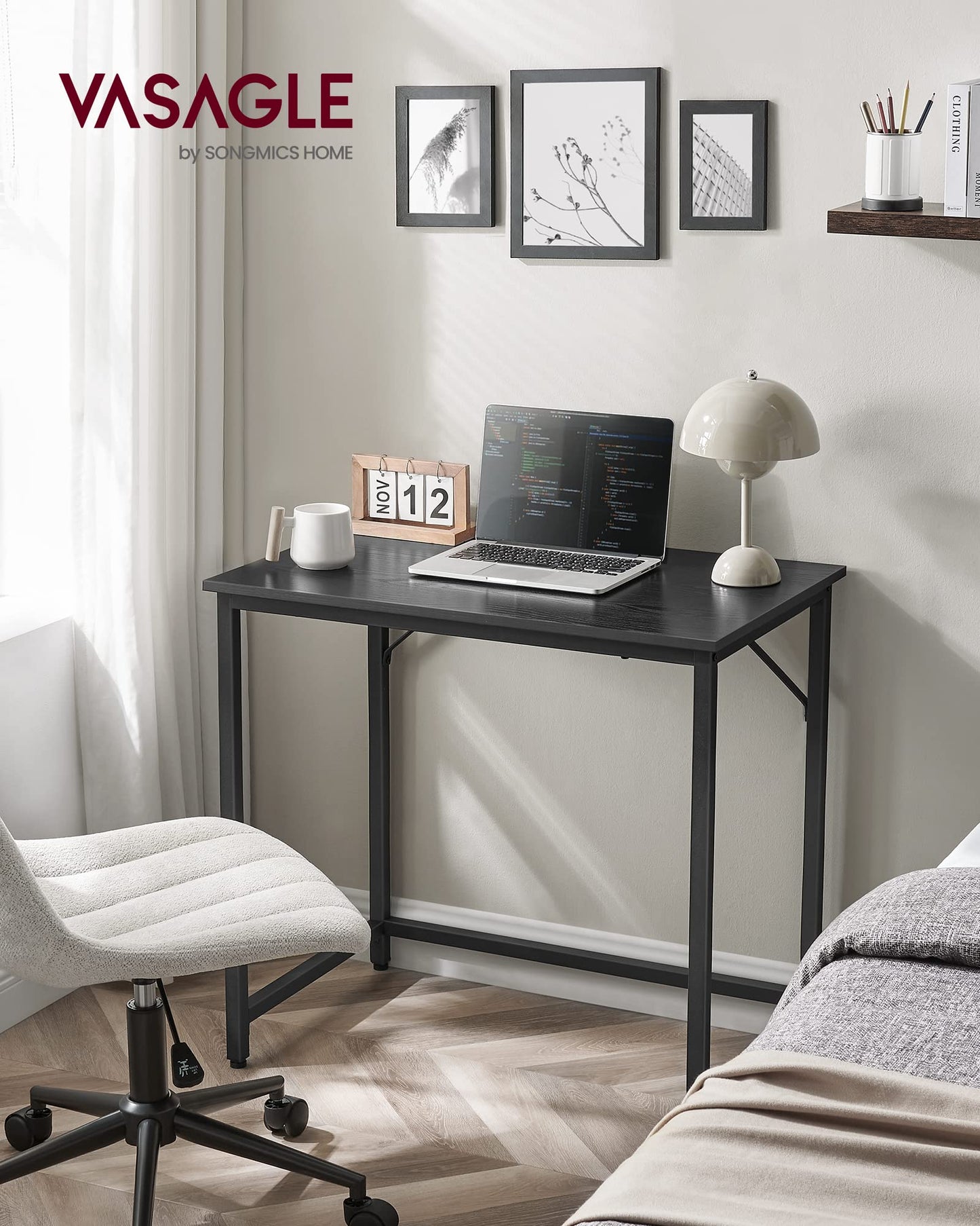 VASAGLE Computer Desk, Writing Desk, Small Office Table