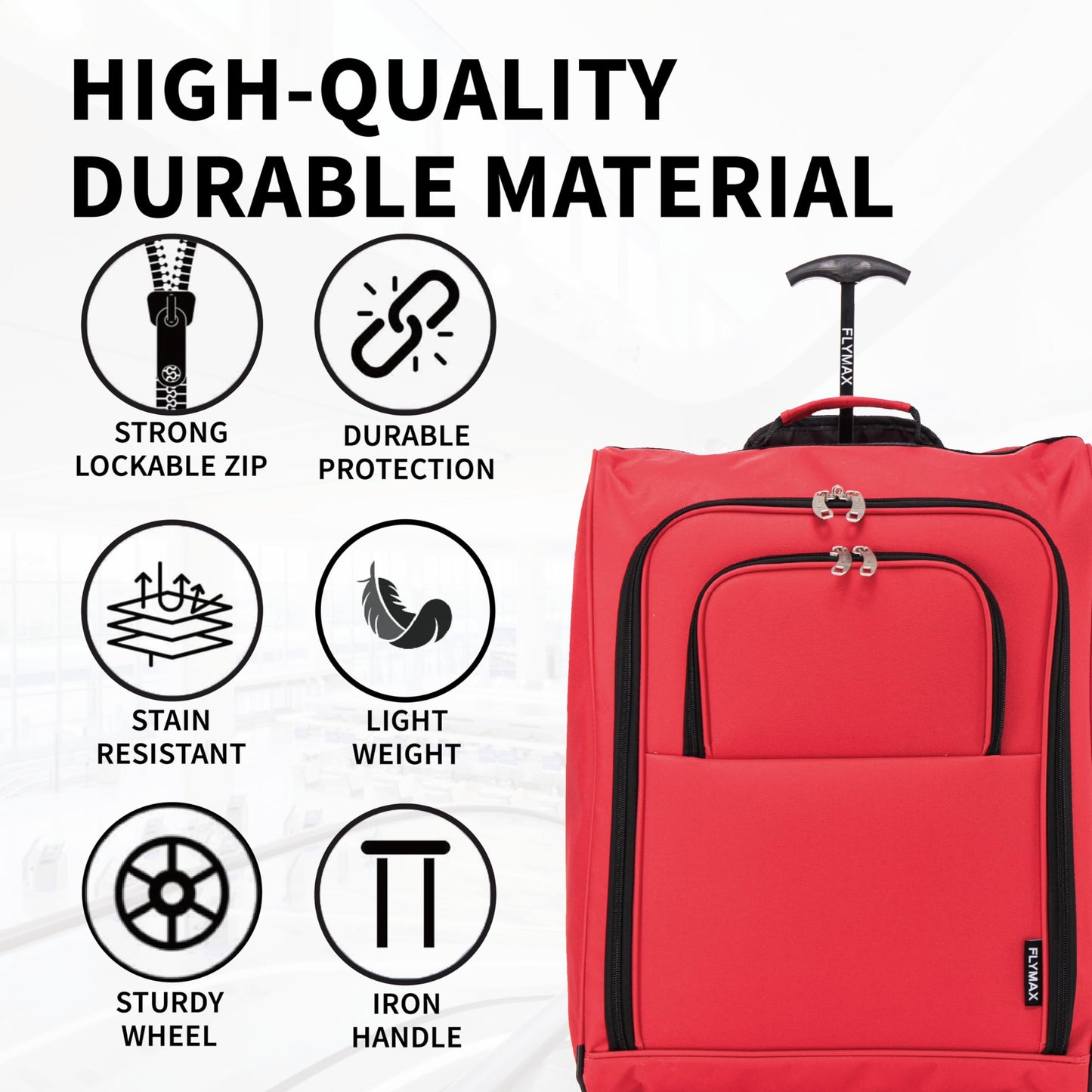 56x45x25 Easyjet Cabin Bag Hand Luggage Approved Cabin Case