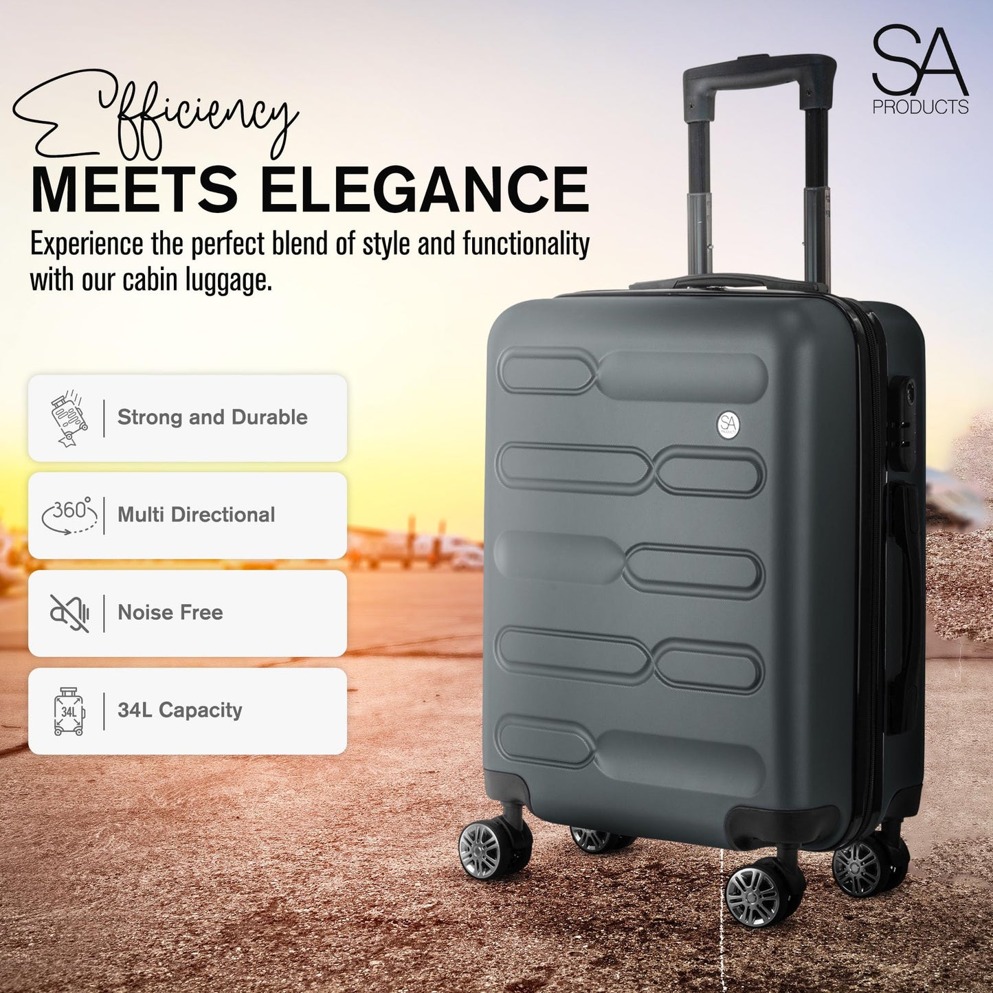 Cabin Suitcase | 34L Carry On Suitcase, Cabin Bag