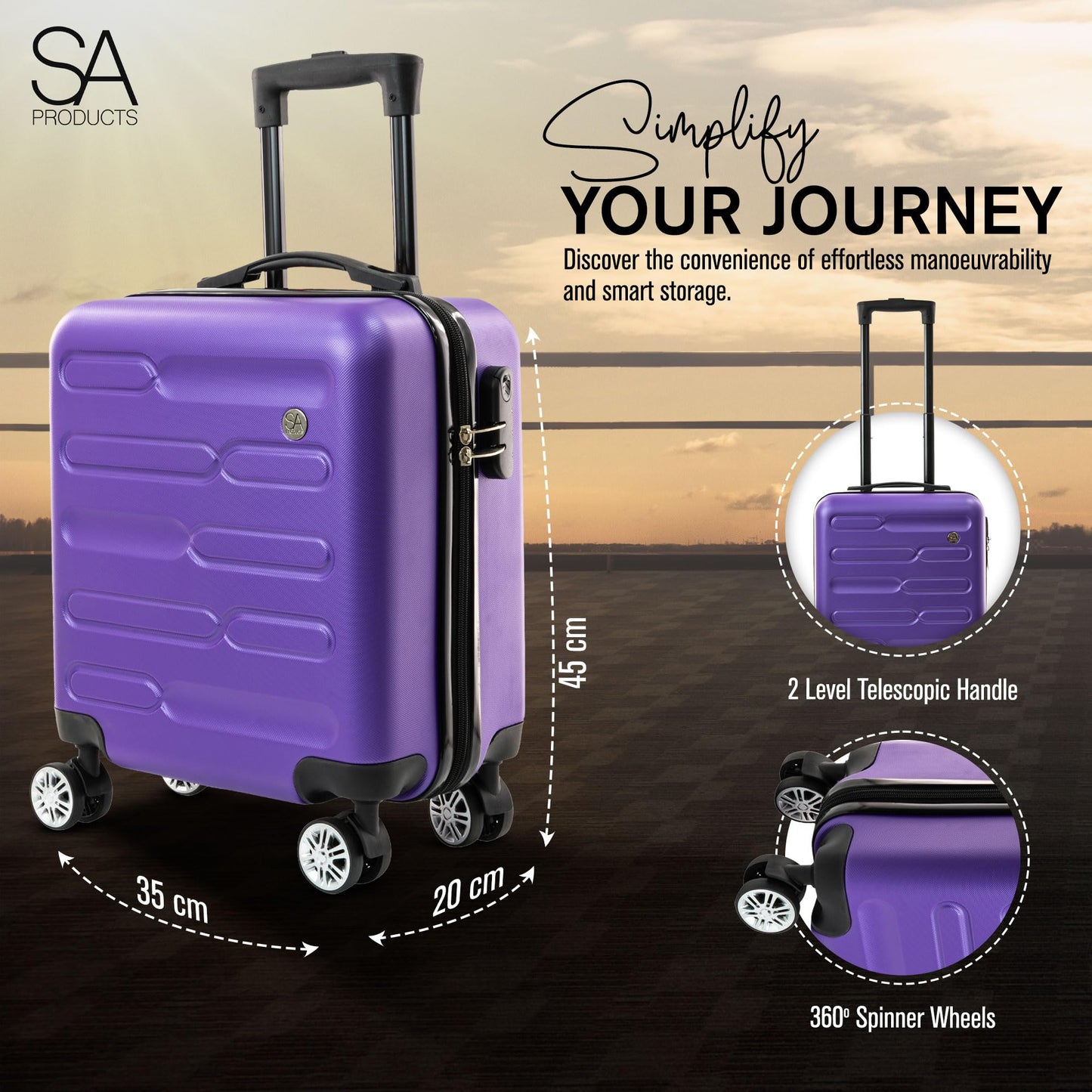 Cabin Suitcase | 34L Carry On Suitcase, Cabin Bag