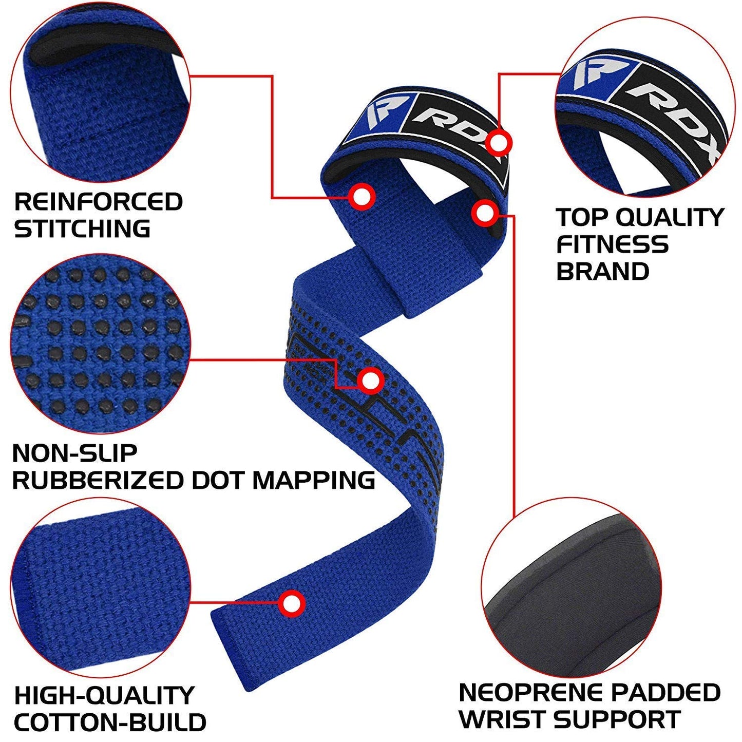 RDX Weight Lifting Straps Deadlifting Powerlifting