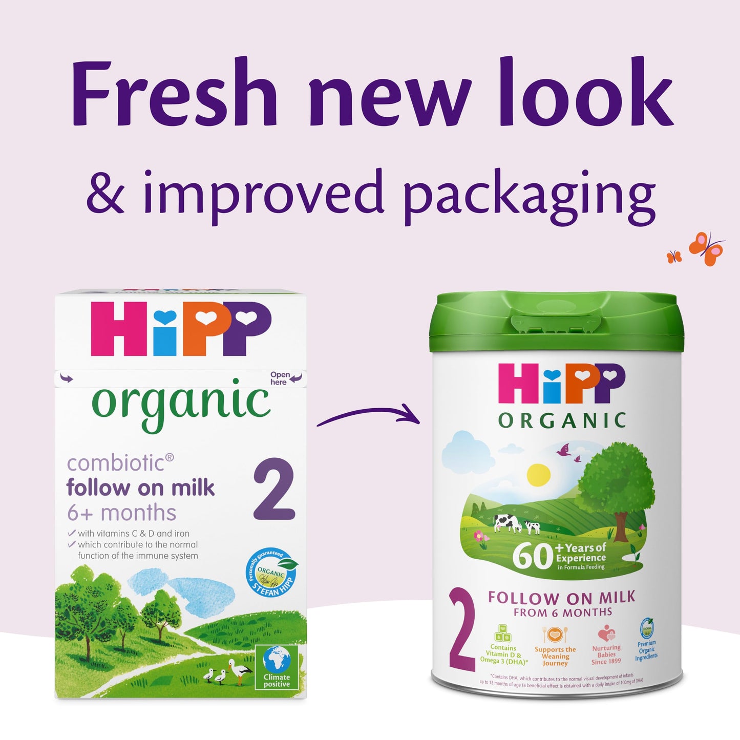 HiPP Organic 2 Follow on Baby Milk Powder Formula, From 6 Months, 800g (Pack of 4)