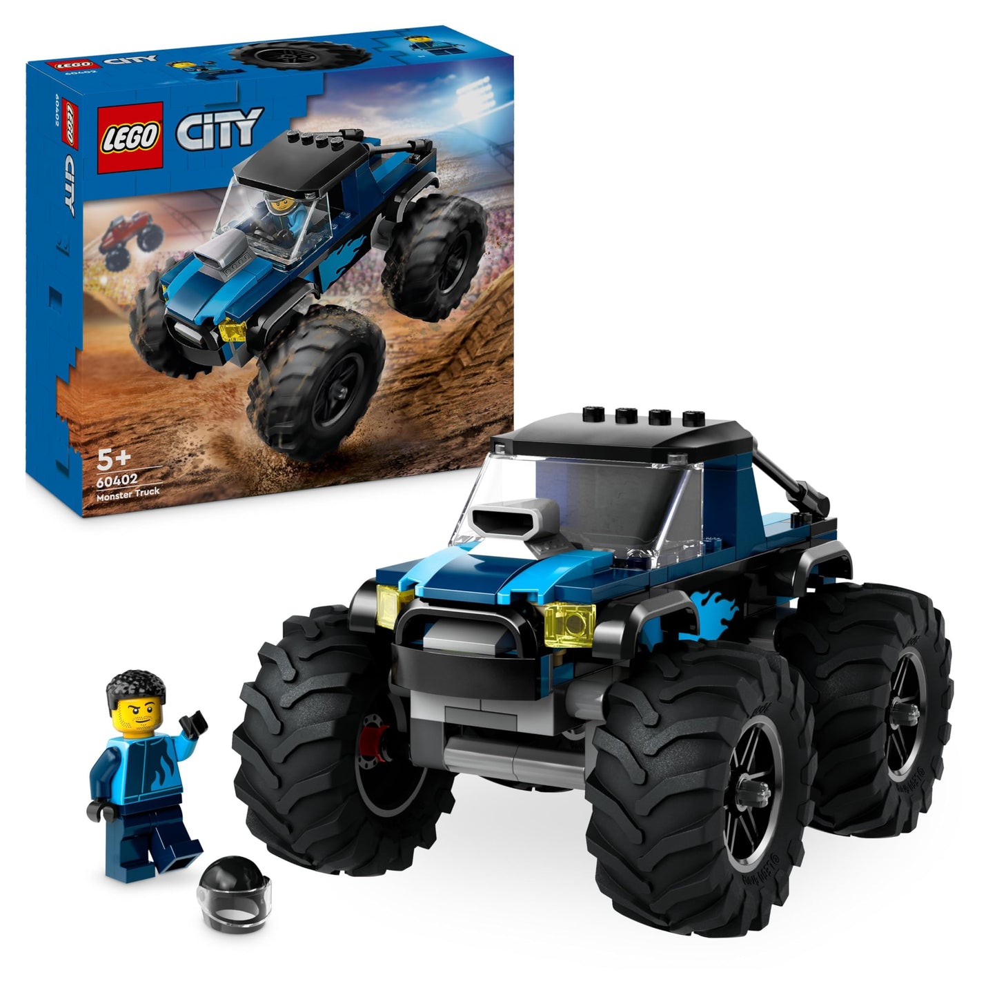 LEGO City Blue Monster Truck Toy for 5 Plus Year Old Boys & Girls