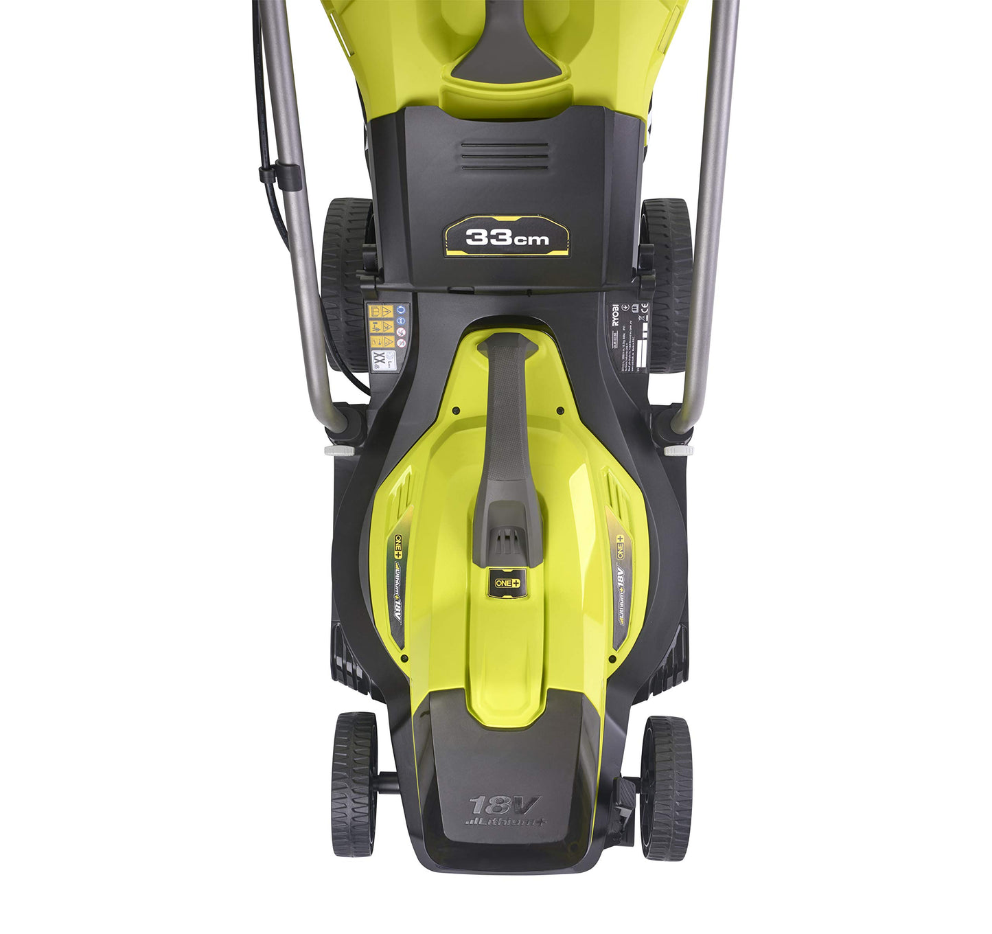 Ryobi 18V ONE+ Cordless Lawnmower and Grass Trimmer Kit (1 x 4.0Ah), Green