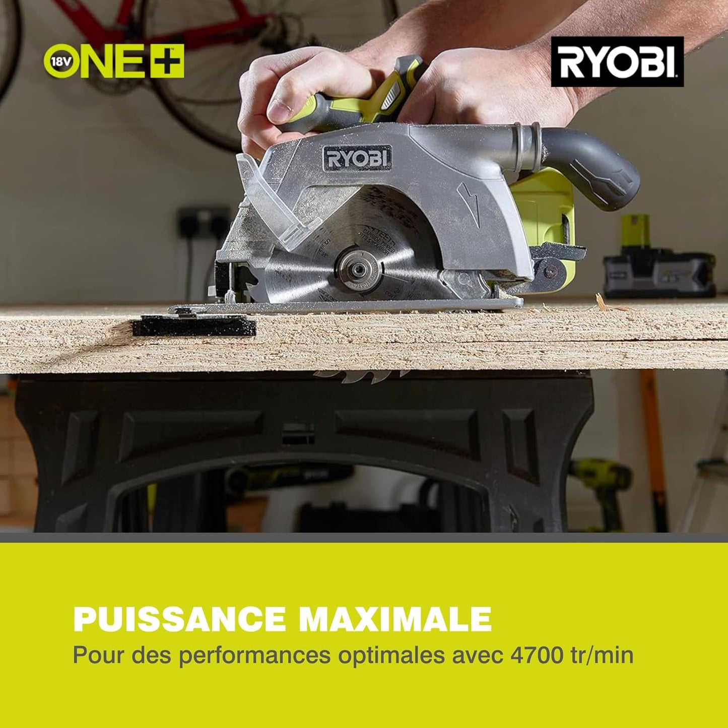Ryobi R18CS-0 ONEPlus 18 V Cordless Circular Saw, 165 mm (Body Only)