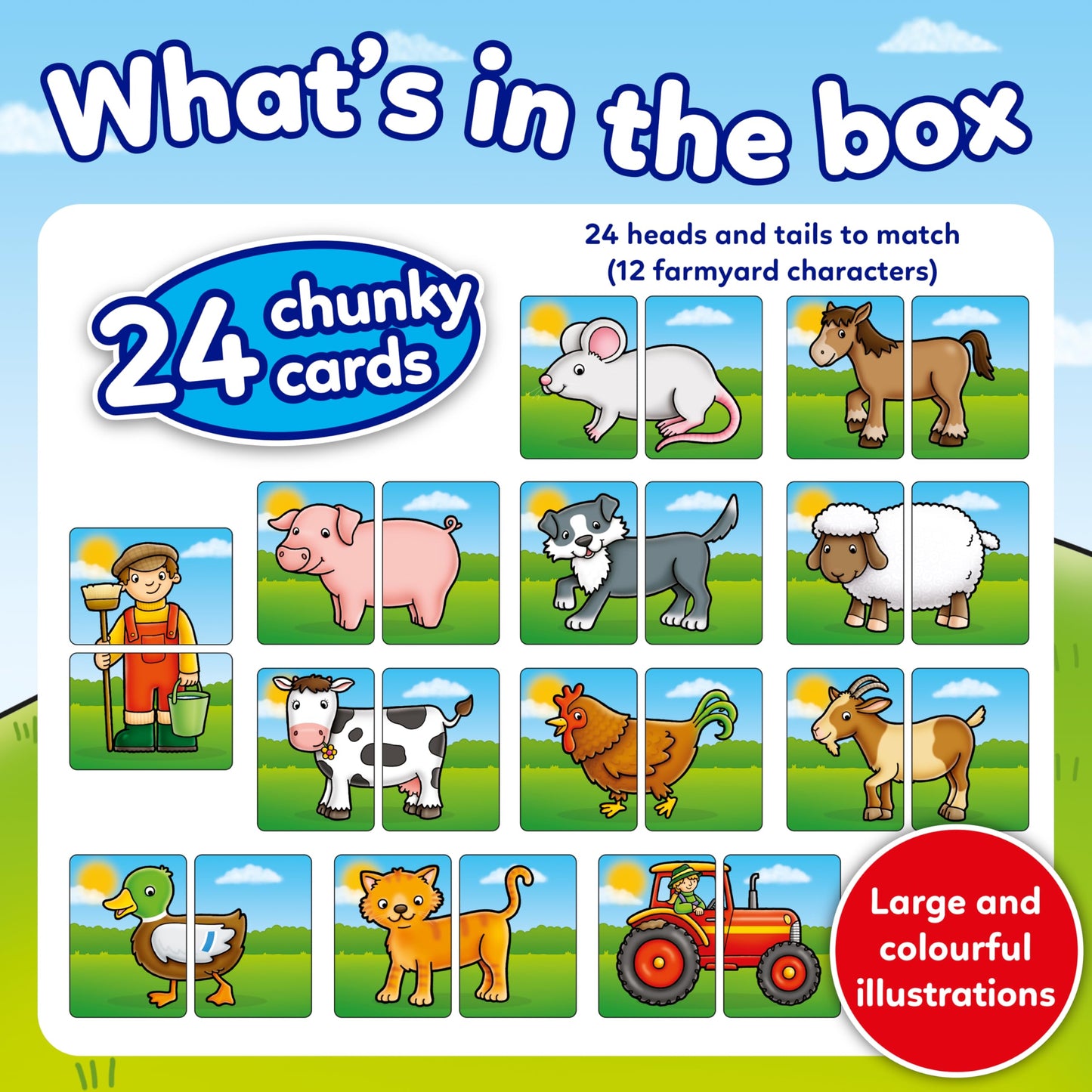 Orchard Toys Farmyard Heads and Tails Game