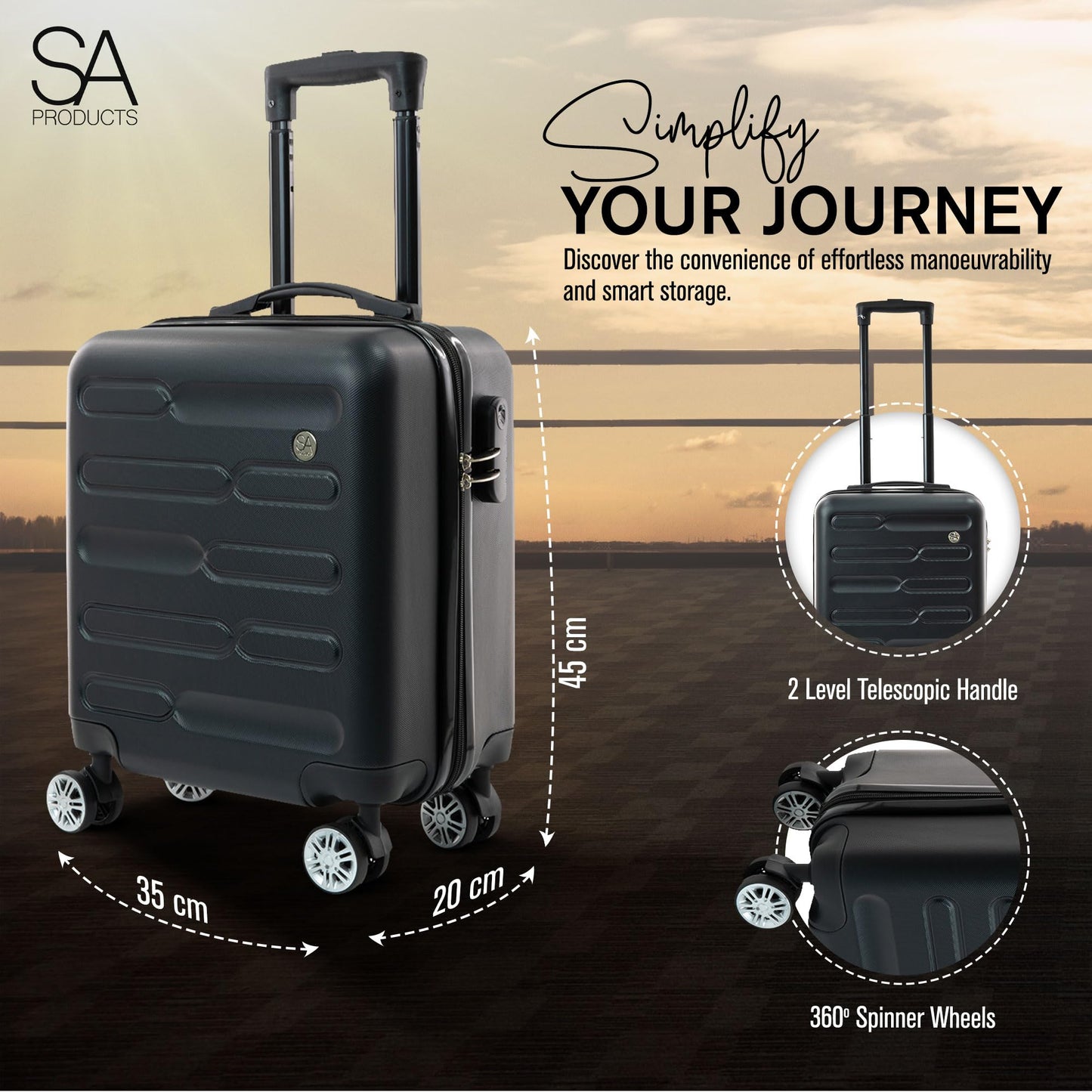 Cabin Suitcase | 34L Carry On Suitcase, Cabin Bag