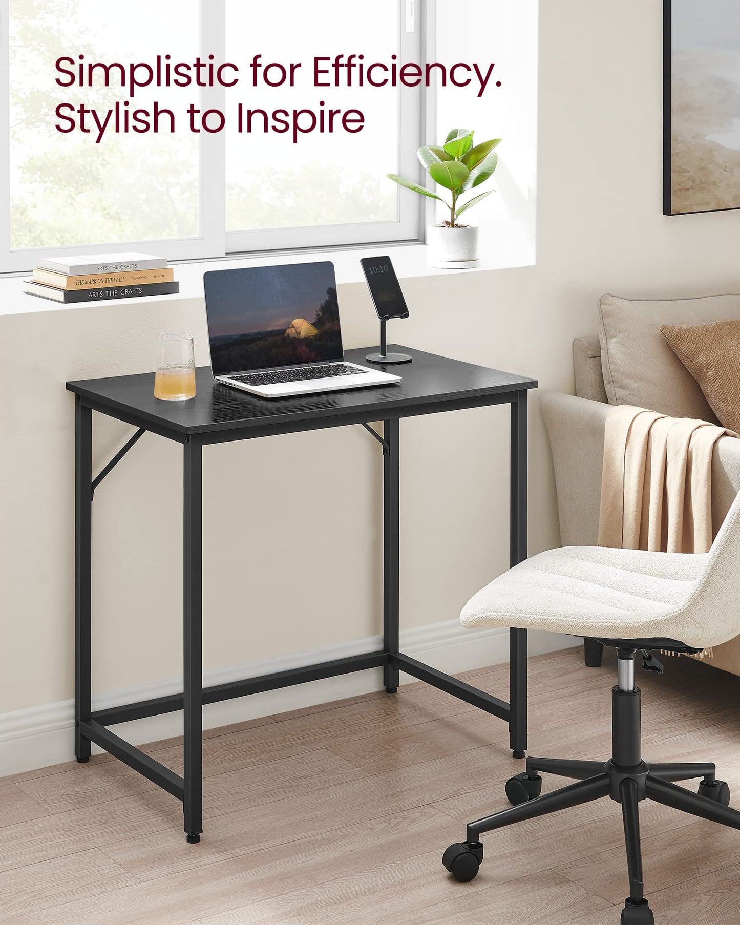 VASAGLE Computer Desk, Writing Desk, Small Office Table