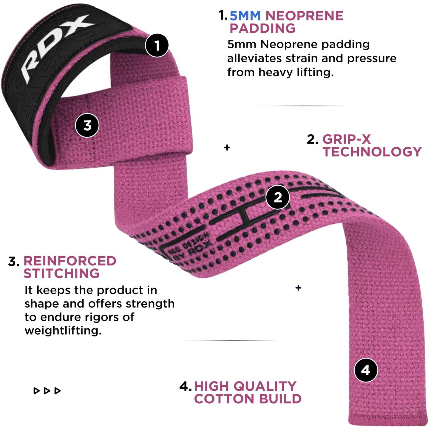 RDX Weight Lifting Straps Deadlifting Powerlifting