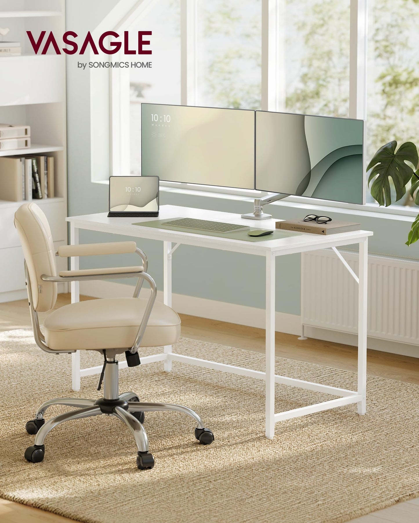 VASAGLE Computer Desk, Writing Desk, Small Office Table