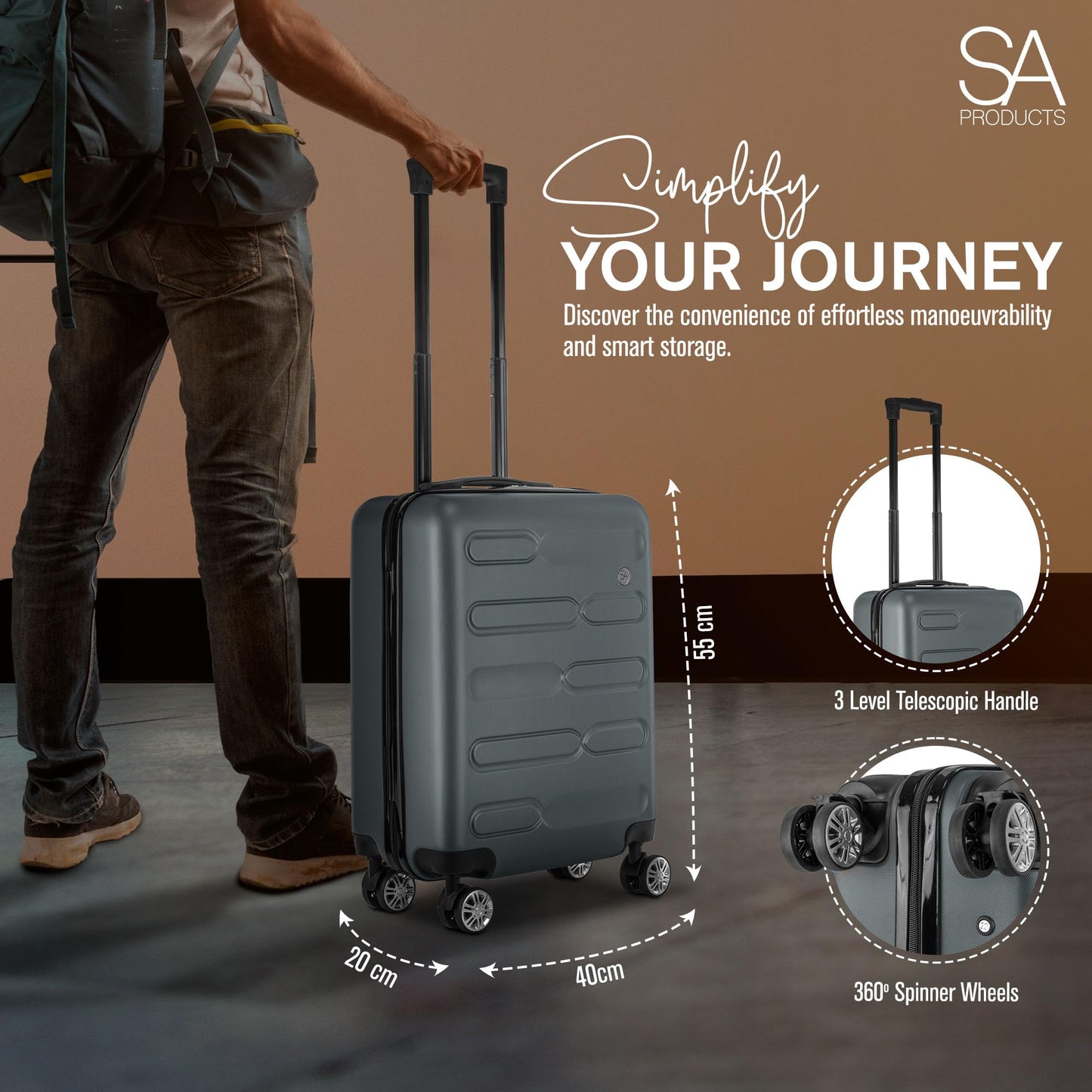 Cabin Suitcase | 34L Carry On Suitcase, Cabin Bag