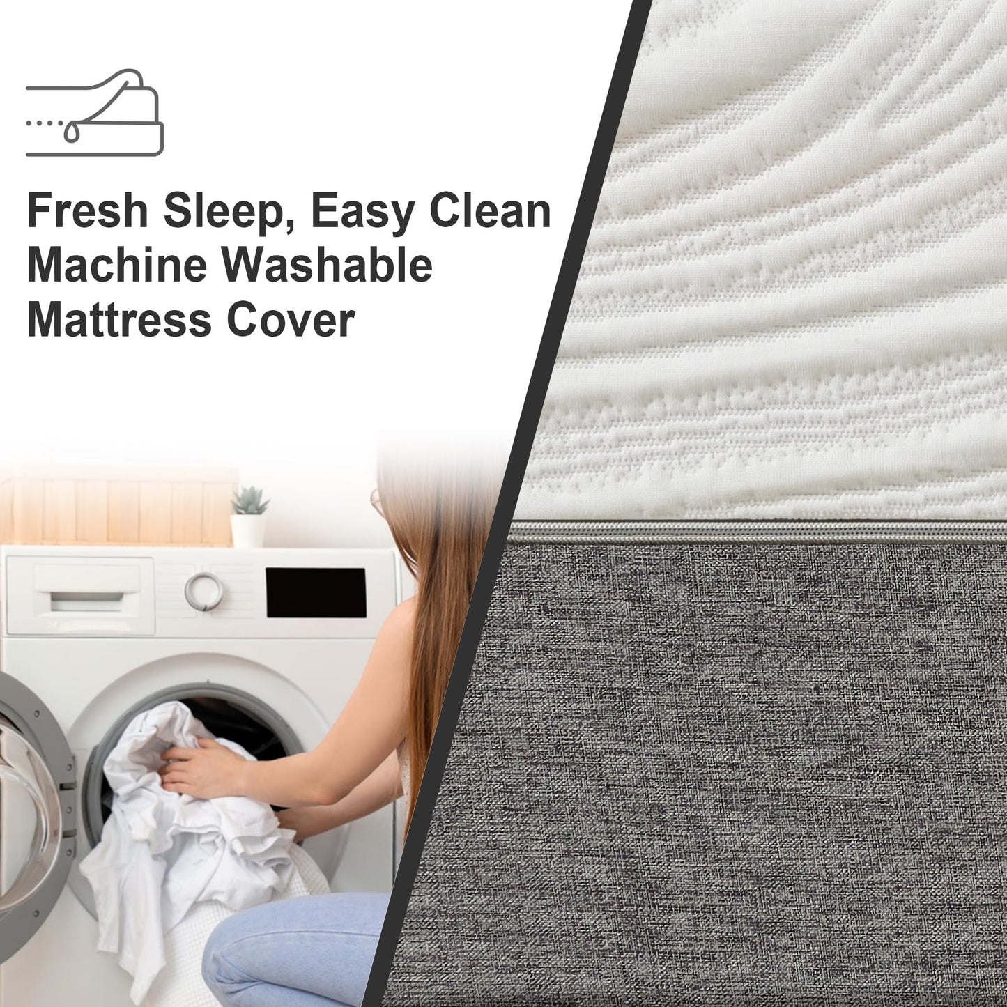 Double Mattress, Memory Foam Mattress, Medium Firm, Breathable Knitted, Soft and Skin Friendly Cloth, Mattresses in a box (135x190x20cm)