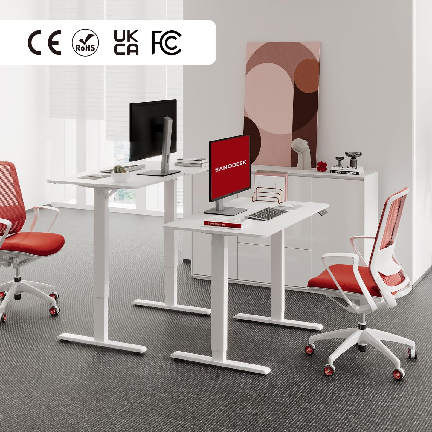 SANODESK QS+110 * 60 Electric Standing Desk