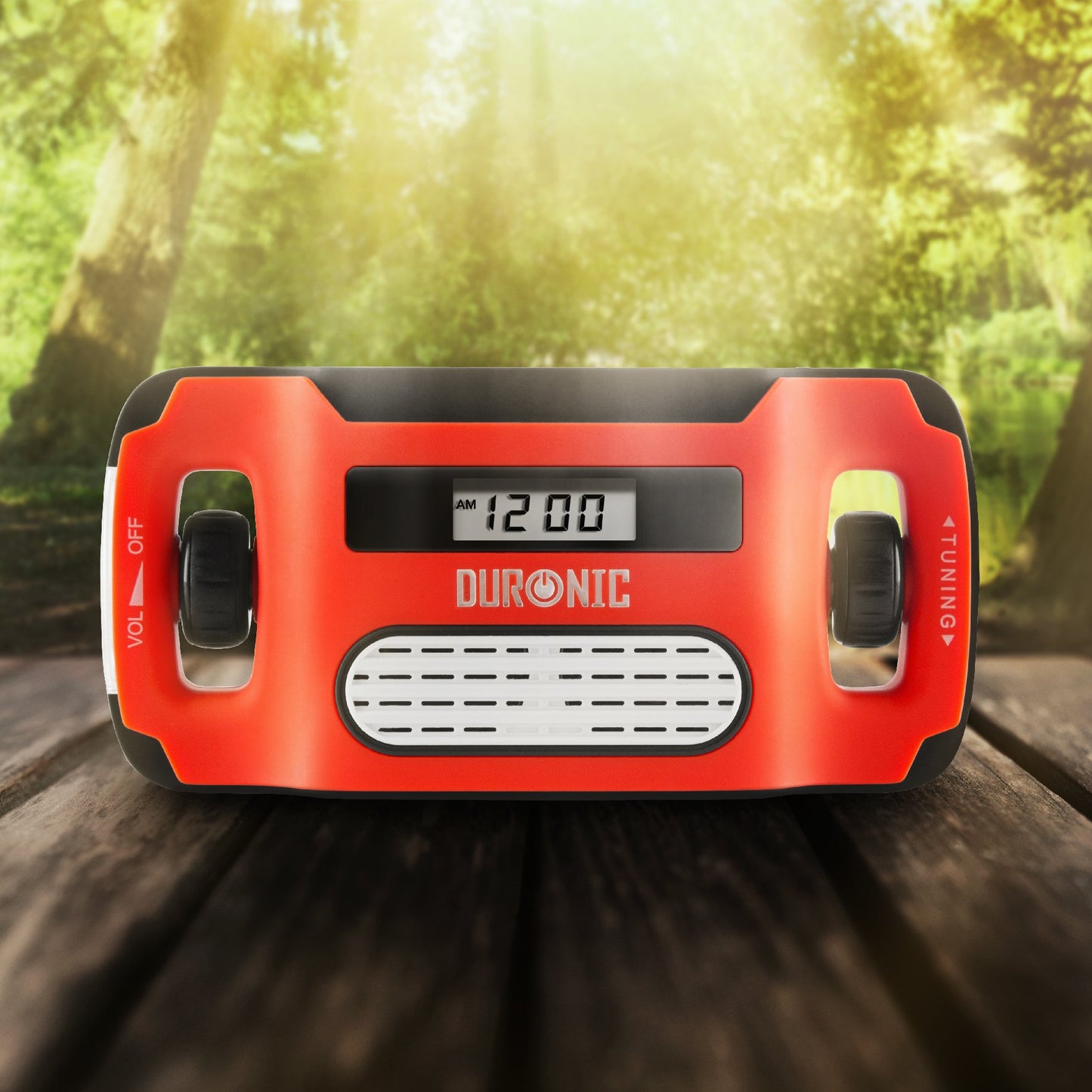 Duronic Solar Radio, HYBRID, Wind Up Manual Hand Crank Self-Powered Emergency Dynamo AM/FM Radio, USB Phone Charger, Small & Portable with Rechargeable Battery for Outdoor Weather Camping, Hiking