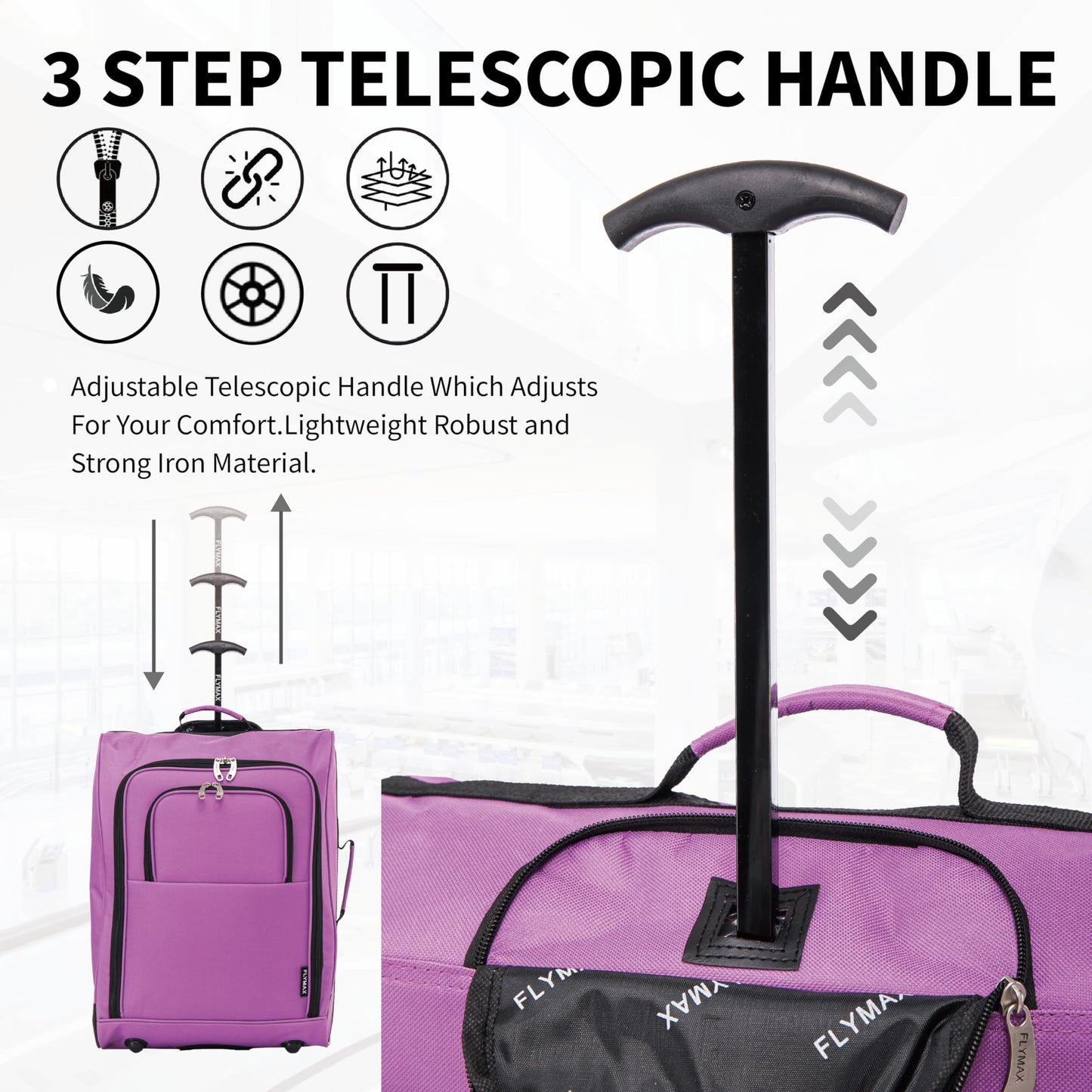 56x45x25 Easyjet Cabin Bag Hand Luggage Approved Cabin Case