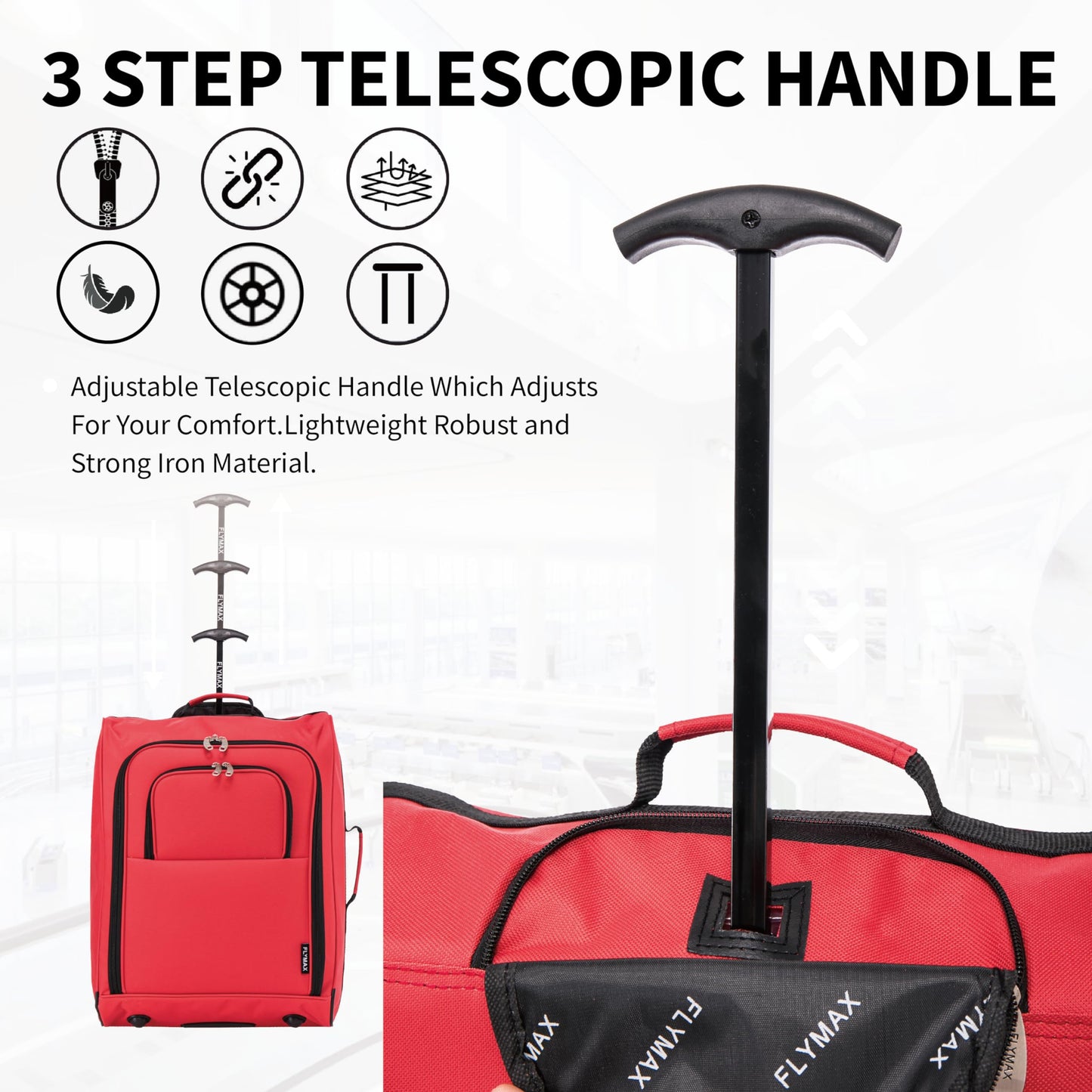 56x45x25 Easyjet Cabin Bag Hand Luggage Approved Cabin Case