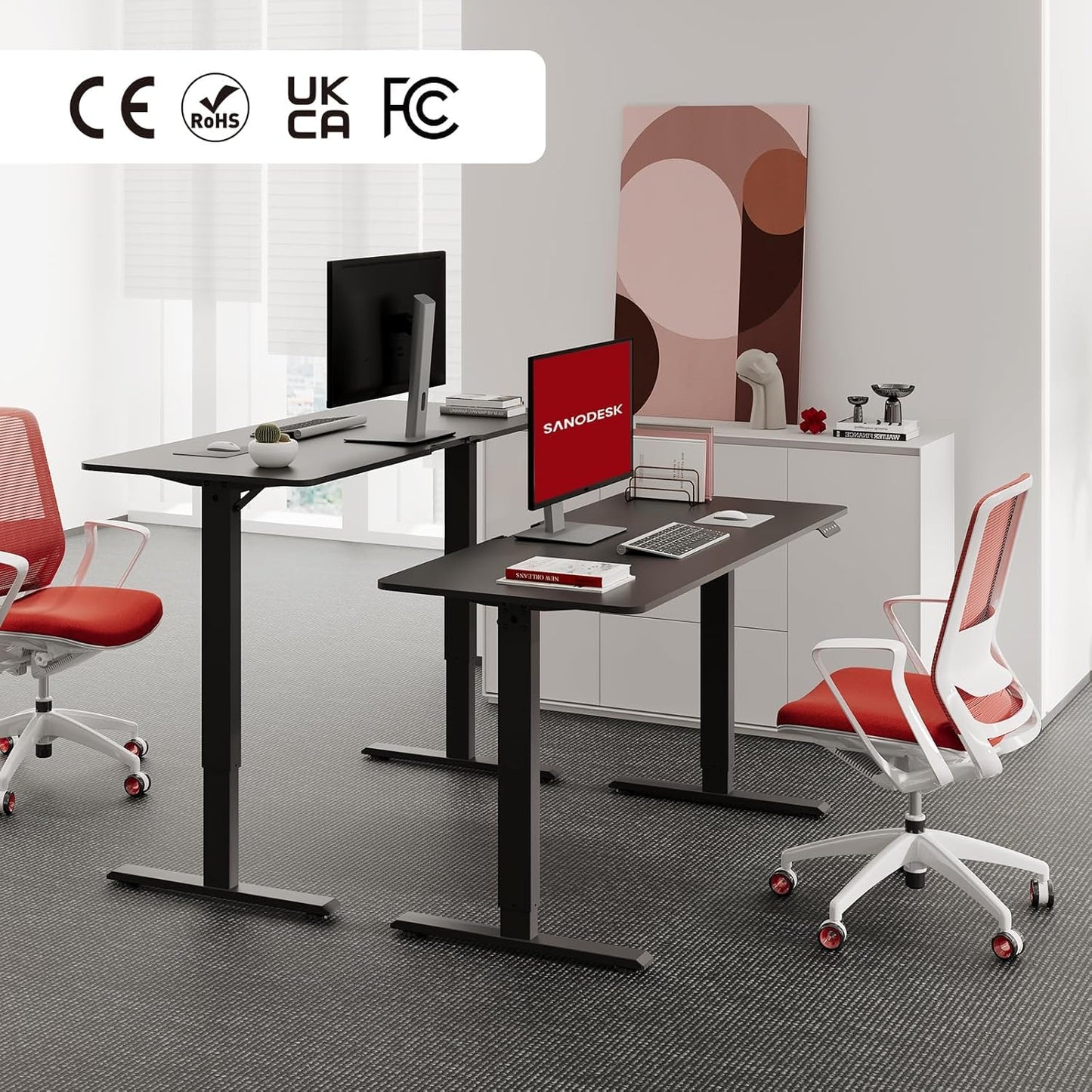 SANODESK QS+110 * 60 Electric Standing Desk