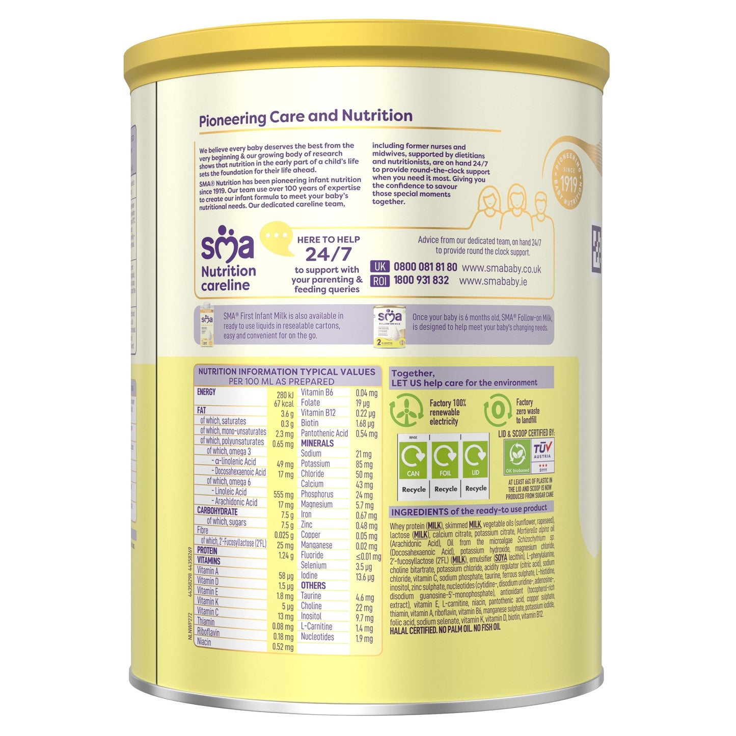 SMA First Infant Baby Milk Powder Formula , from birth , 1.2 kg (Pack of 1),packaging may vary