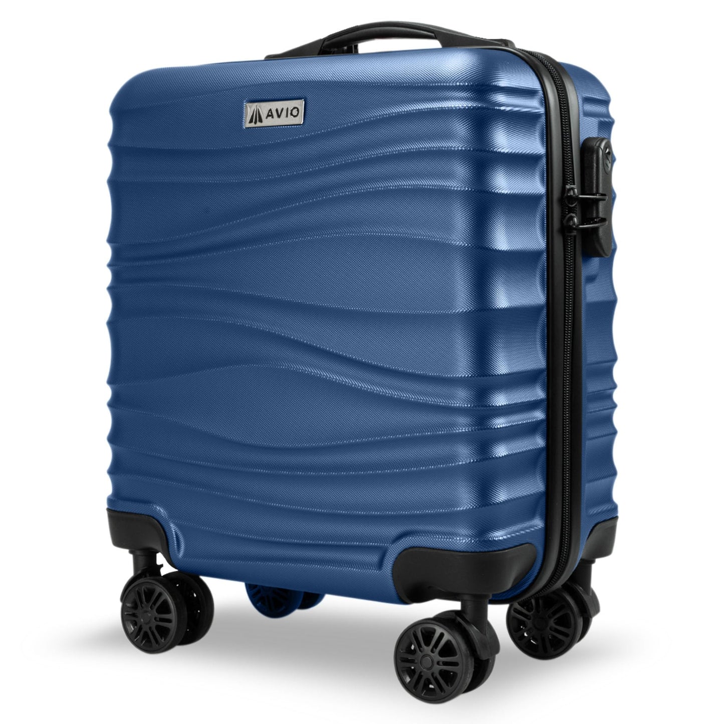 Wave Cabin Suitcase 45x36x20cm - Lightweight Double Wheel Luggage Bag
