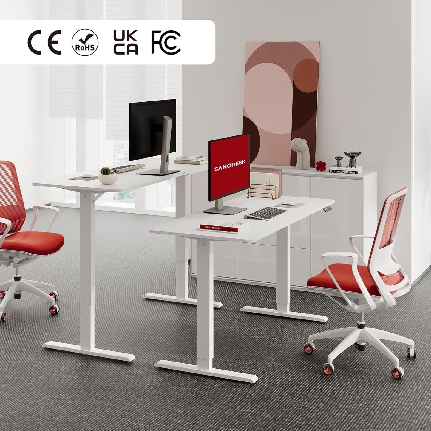SANODESK QS+110 * 60 Electric Standing Desk