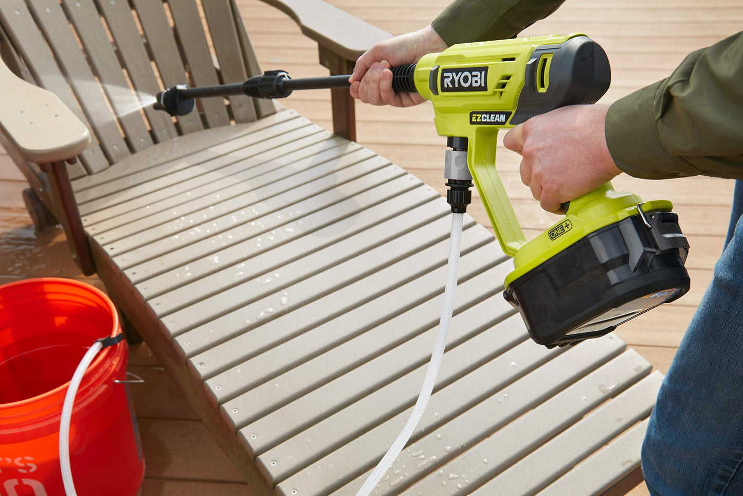 Ryobi RY18PW22A-0 18V ONE Cordless 22bar Power Washer (Bare Tool), 18 V