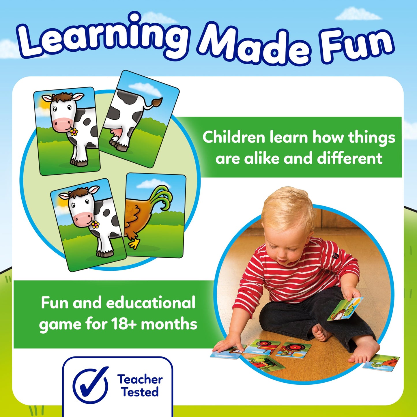 Orchard Toys Farmyard Heads and Tails Game