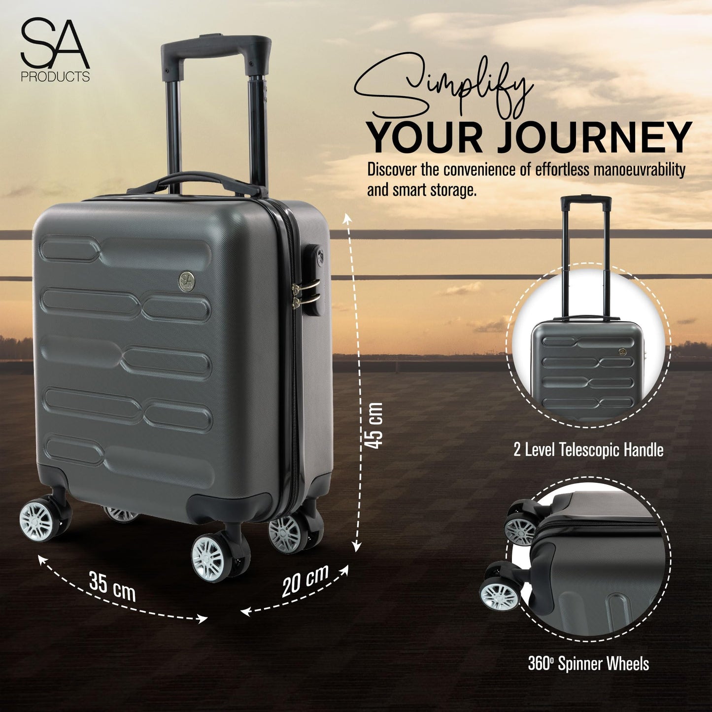 Cabin Suitcase | 34L Carry On Suitcase, Cabin Bag
