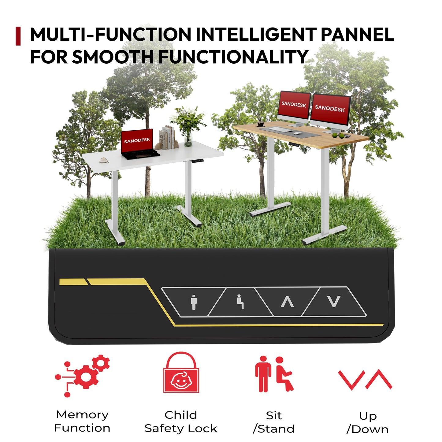 SANODESK QS+110 * 60 Electric Standing Desk