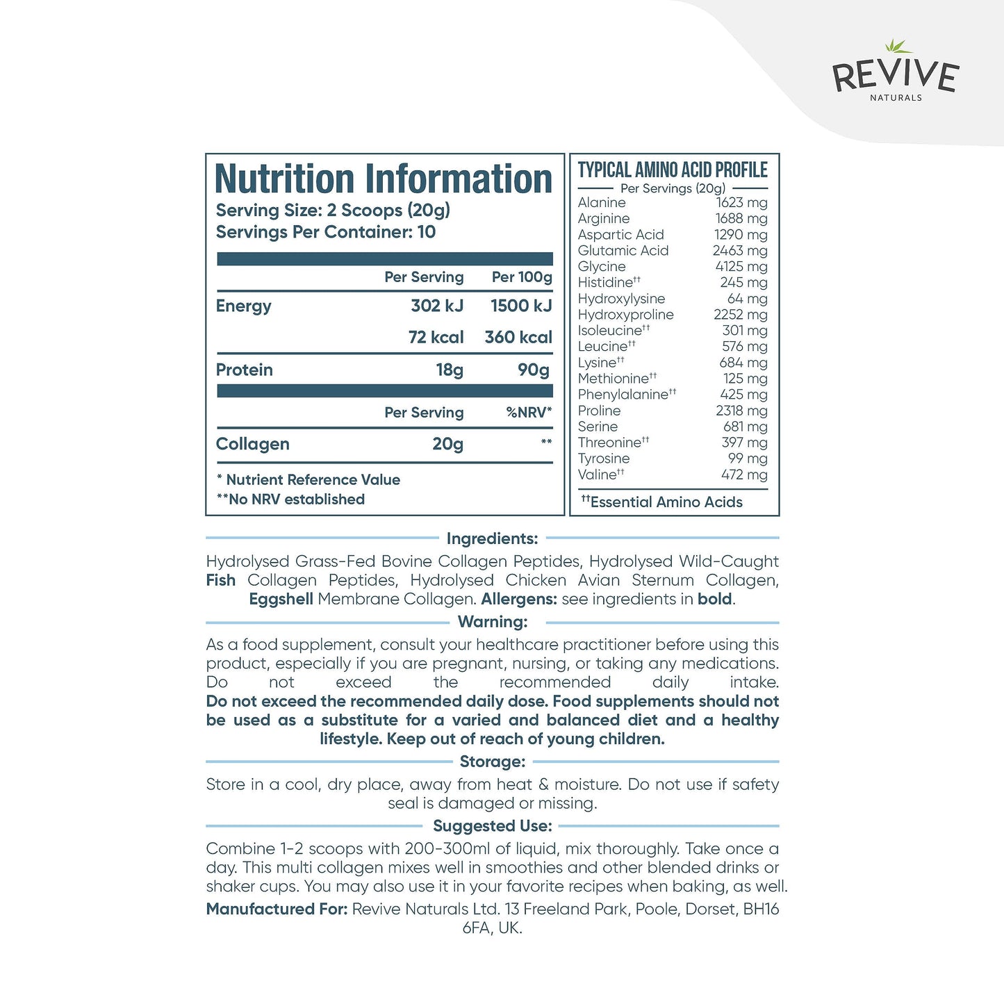 Multi Collagen Protein Powder 400g