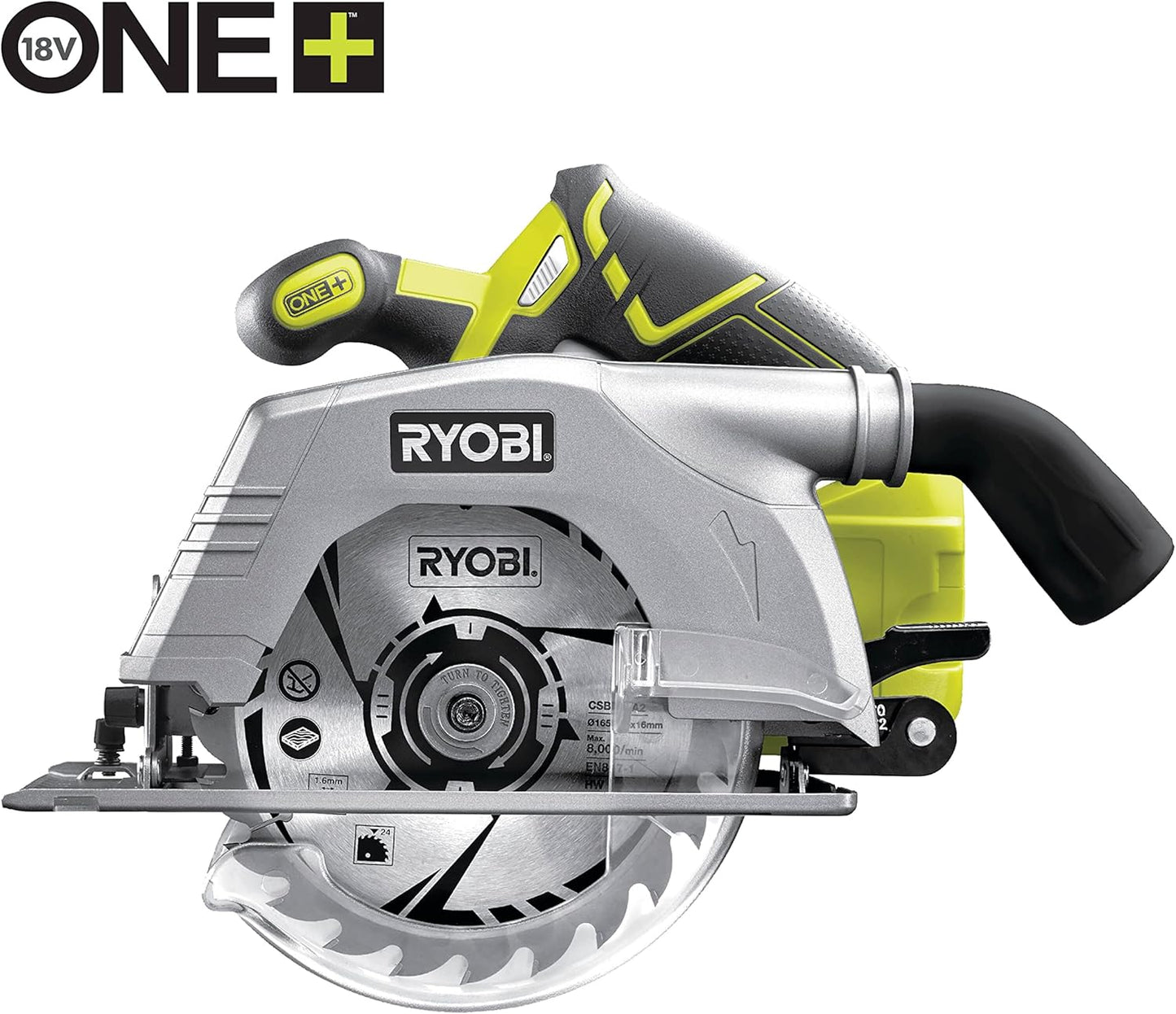 Ryobi R18CS-0 ONEPlus 18 V Cordless Circular Saw, 165 mm (Body Only)