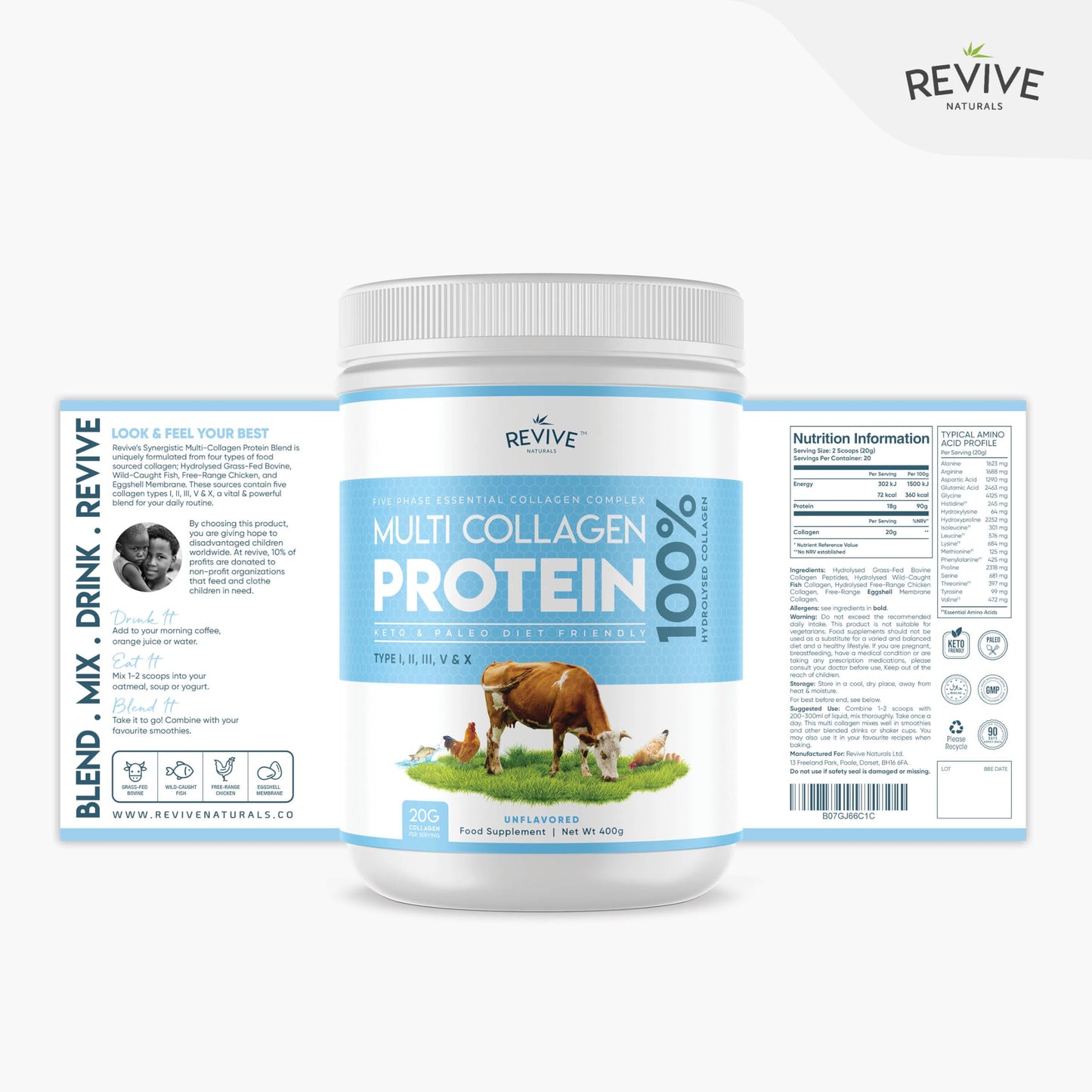 Multi Collagen Protein Powder 400g