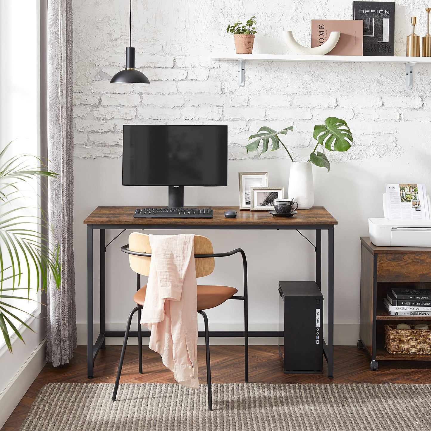VASAGLE Computer Desk, Writing Desk, Small Office Table