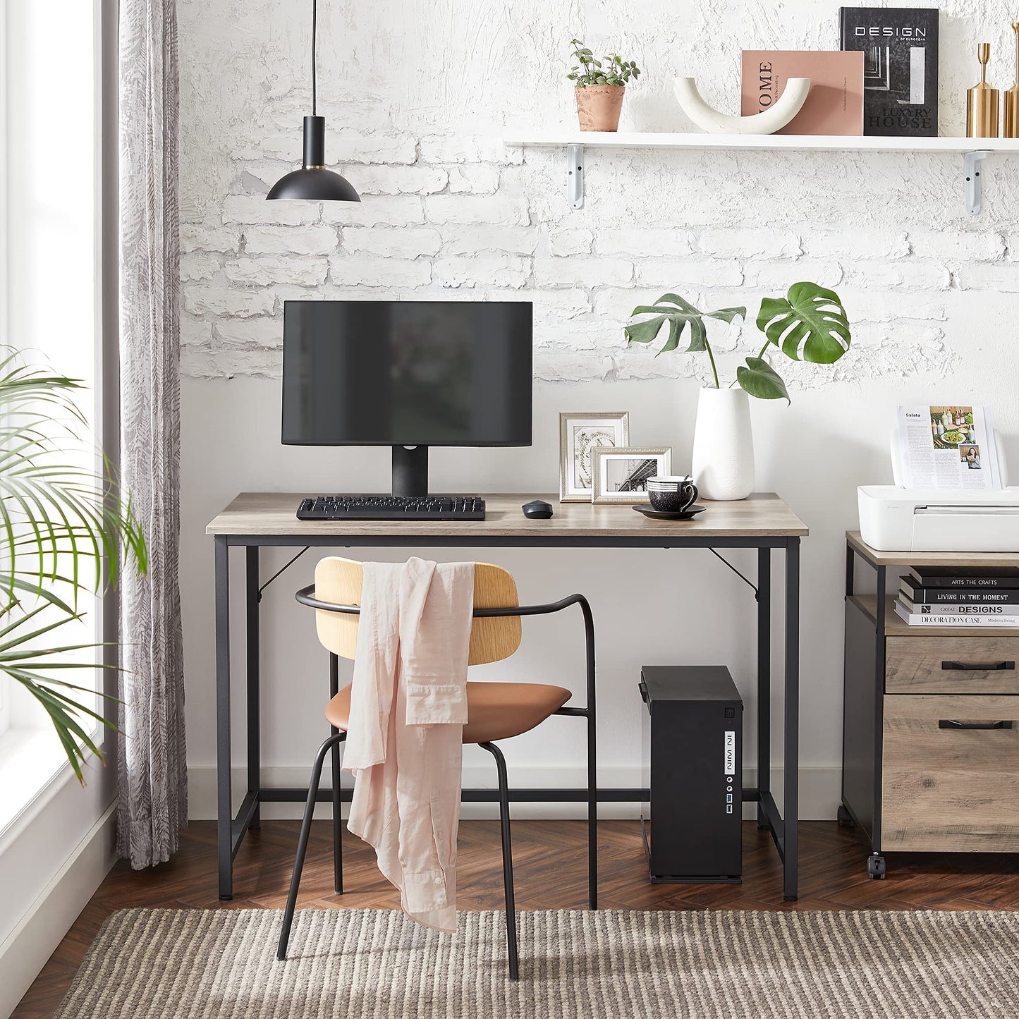VASAGLE Computer Desk, Writing Desk, Small Office Table